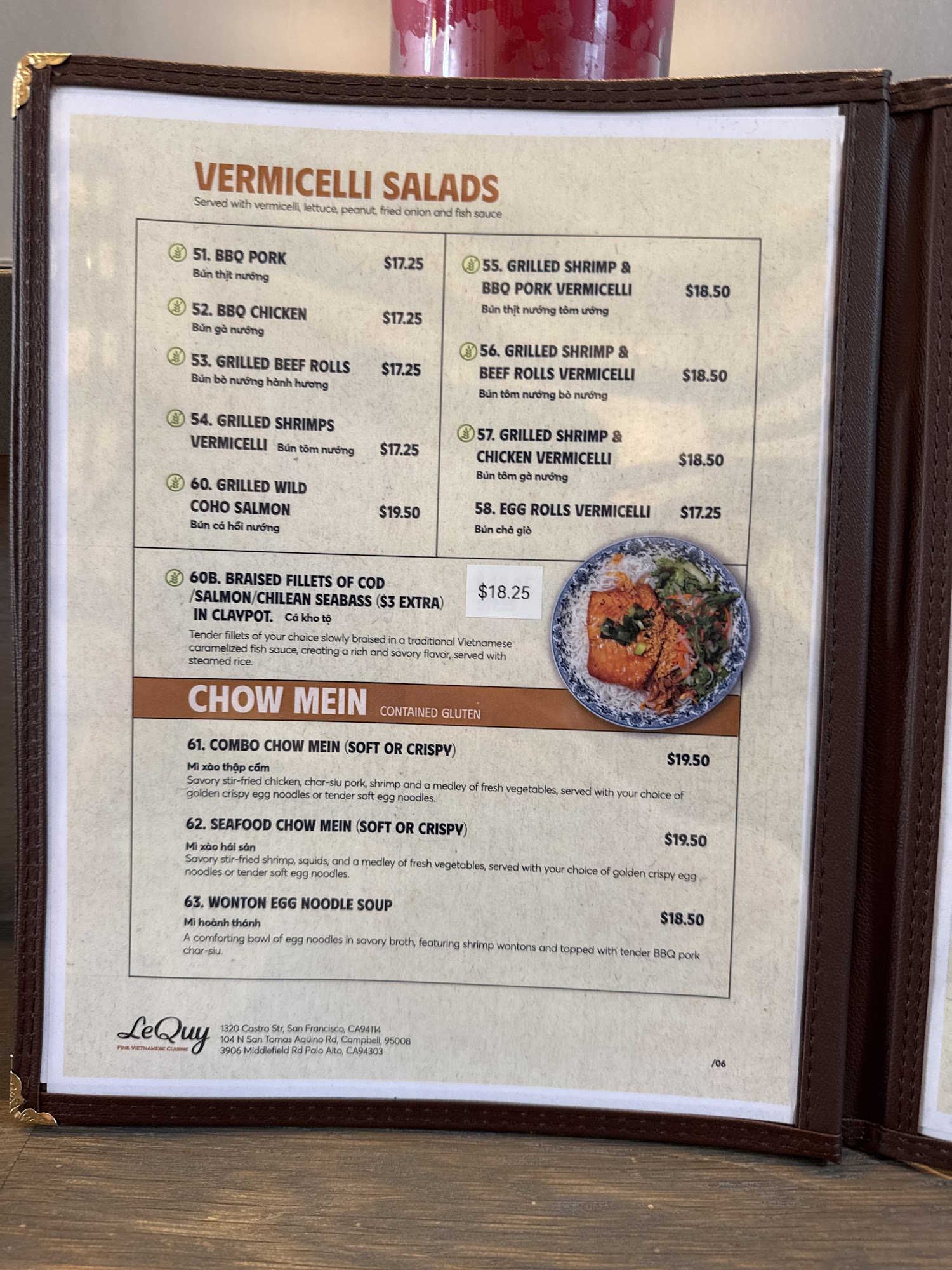 LeQuy Menu