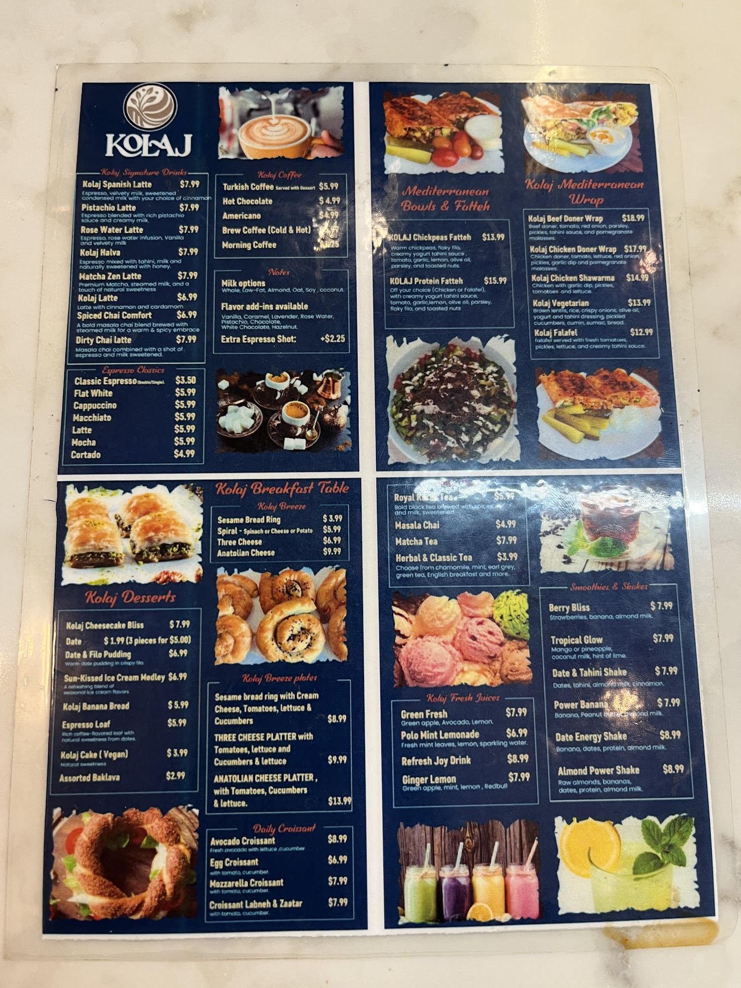 Kolaj Menu
