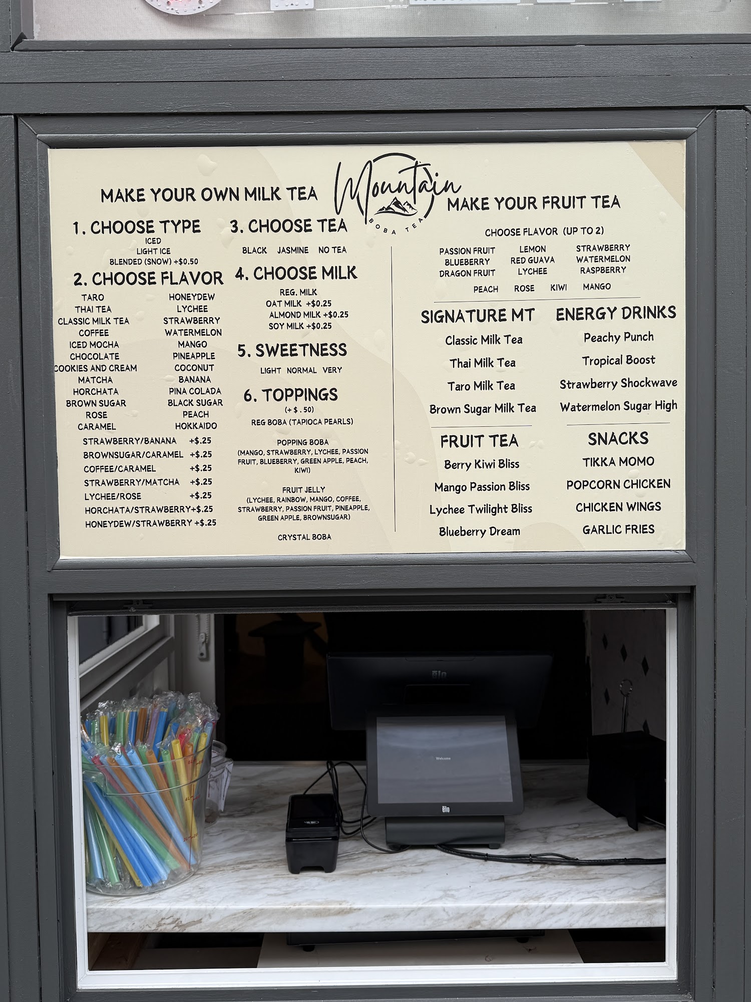 Mountain Boba Menu