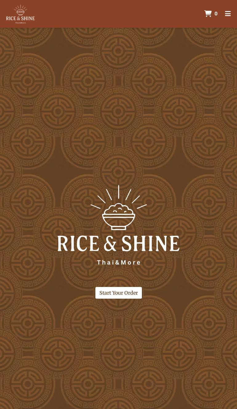 RICE&SHINE Menu