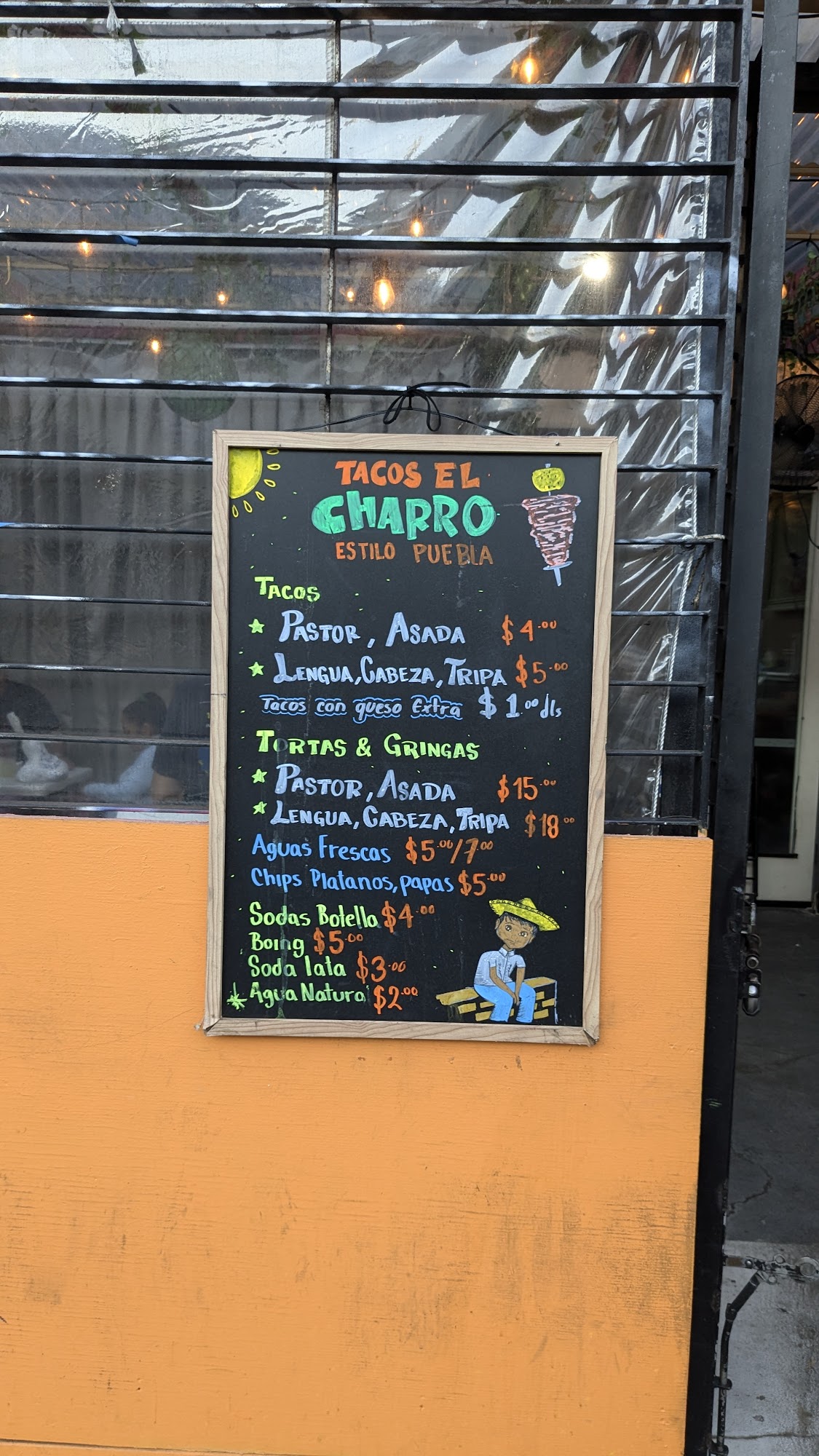 Tacos El Charro Menu