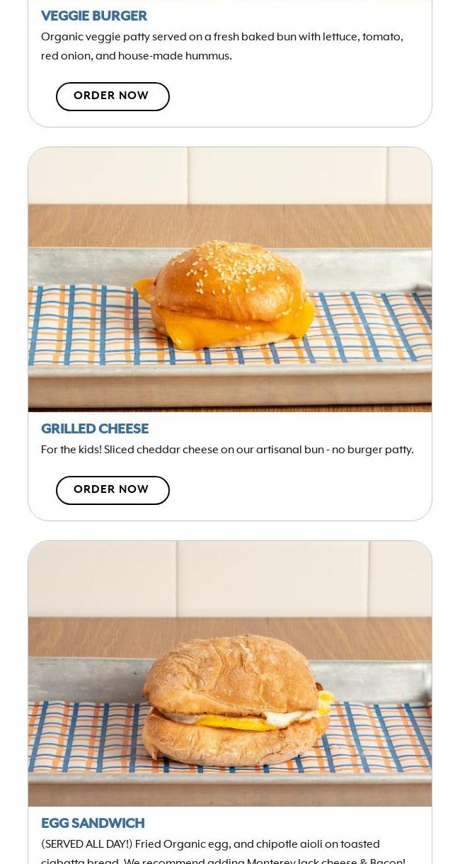 Super Duper Burgers Menu