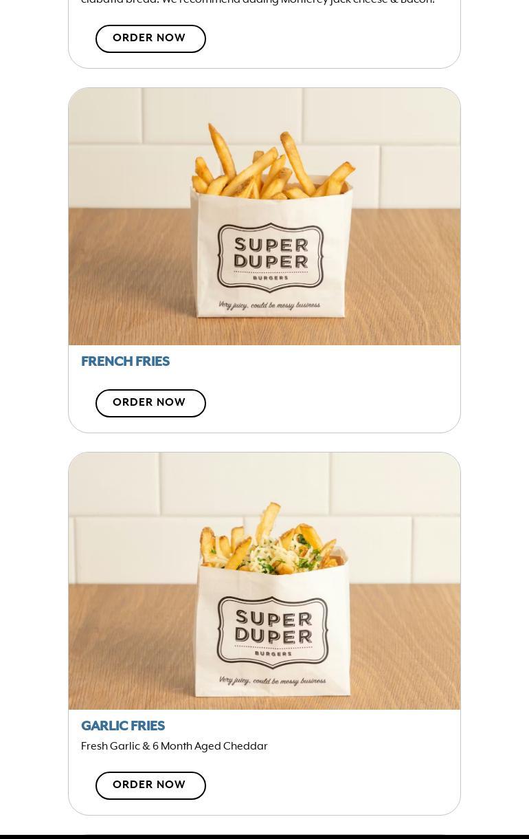 Super Duper Burgers Menu