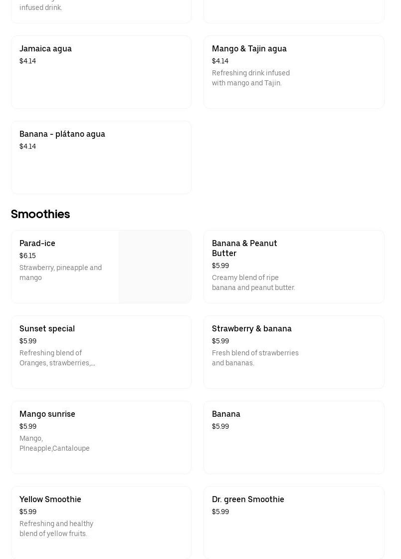 Paradice Raspados and Snacks Menu