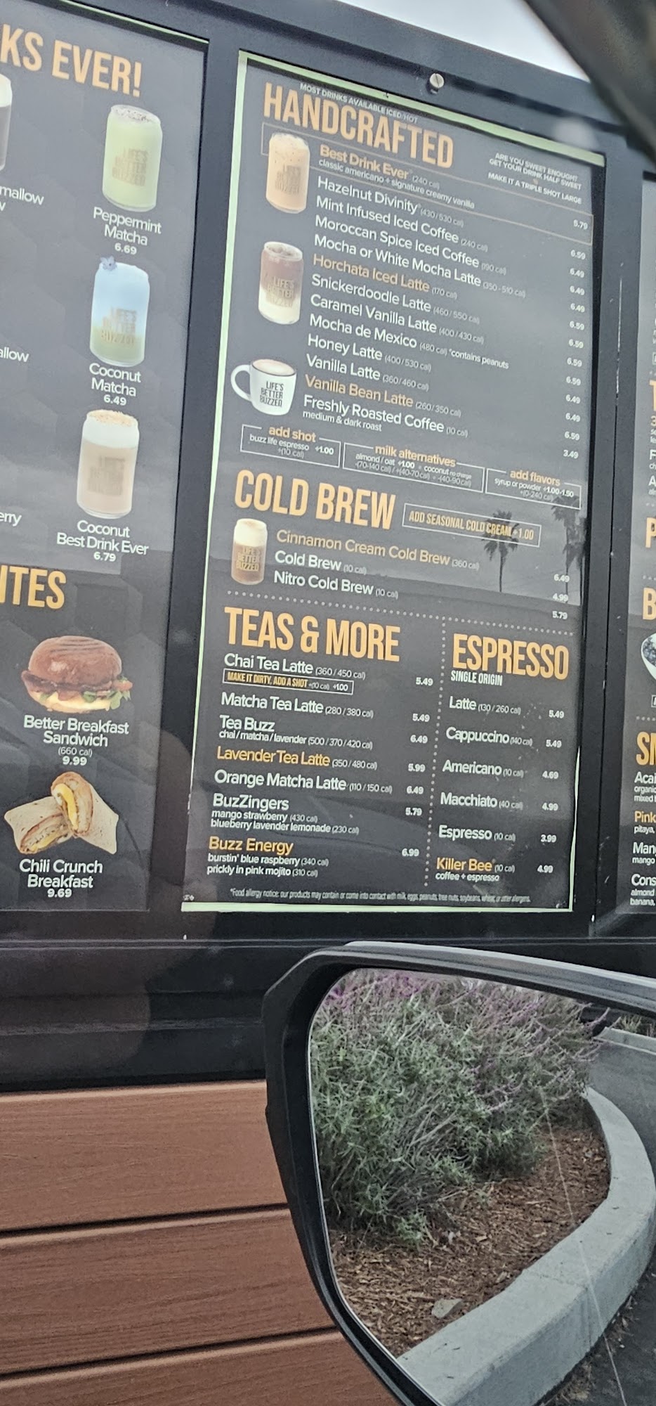 Better Buzz Coffee San Jacinto Menu