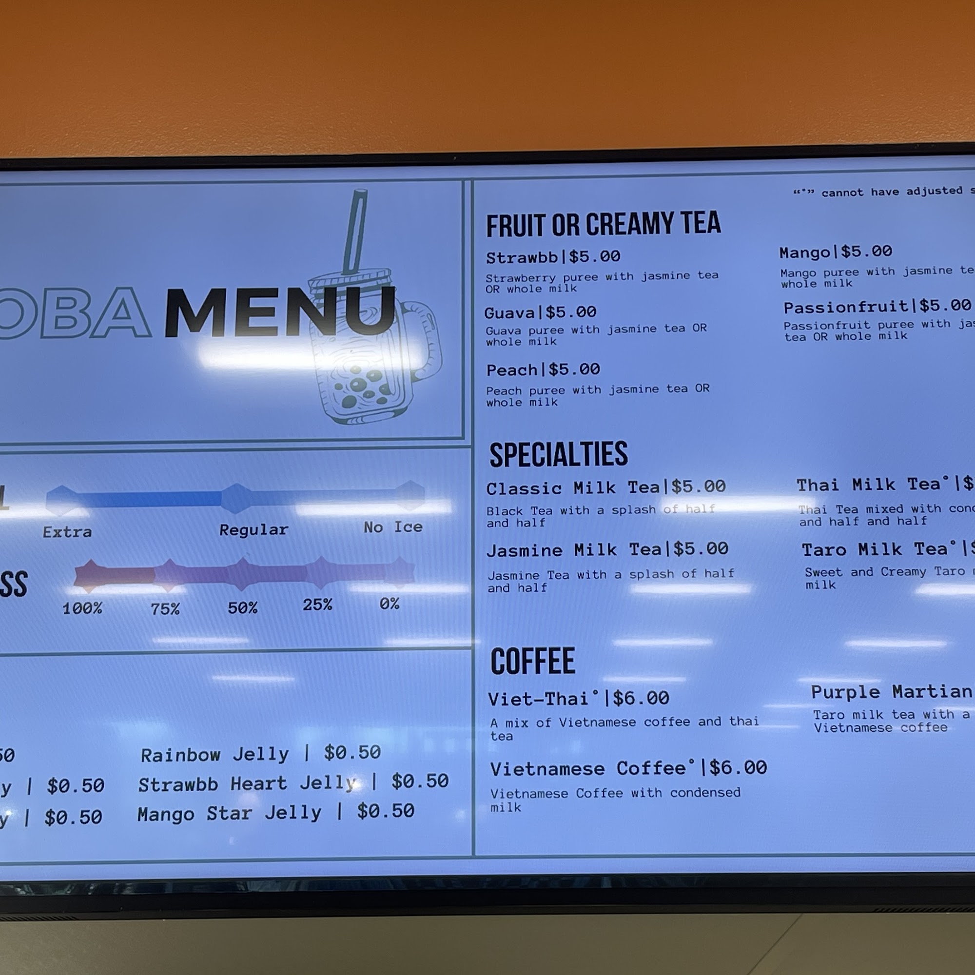 MM Cafe Menu