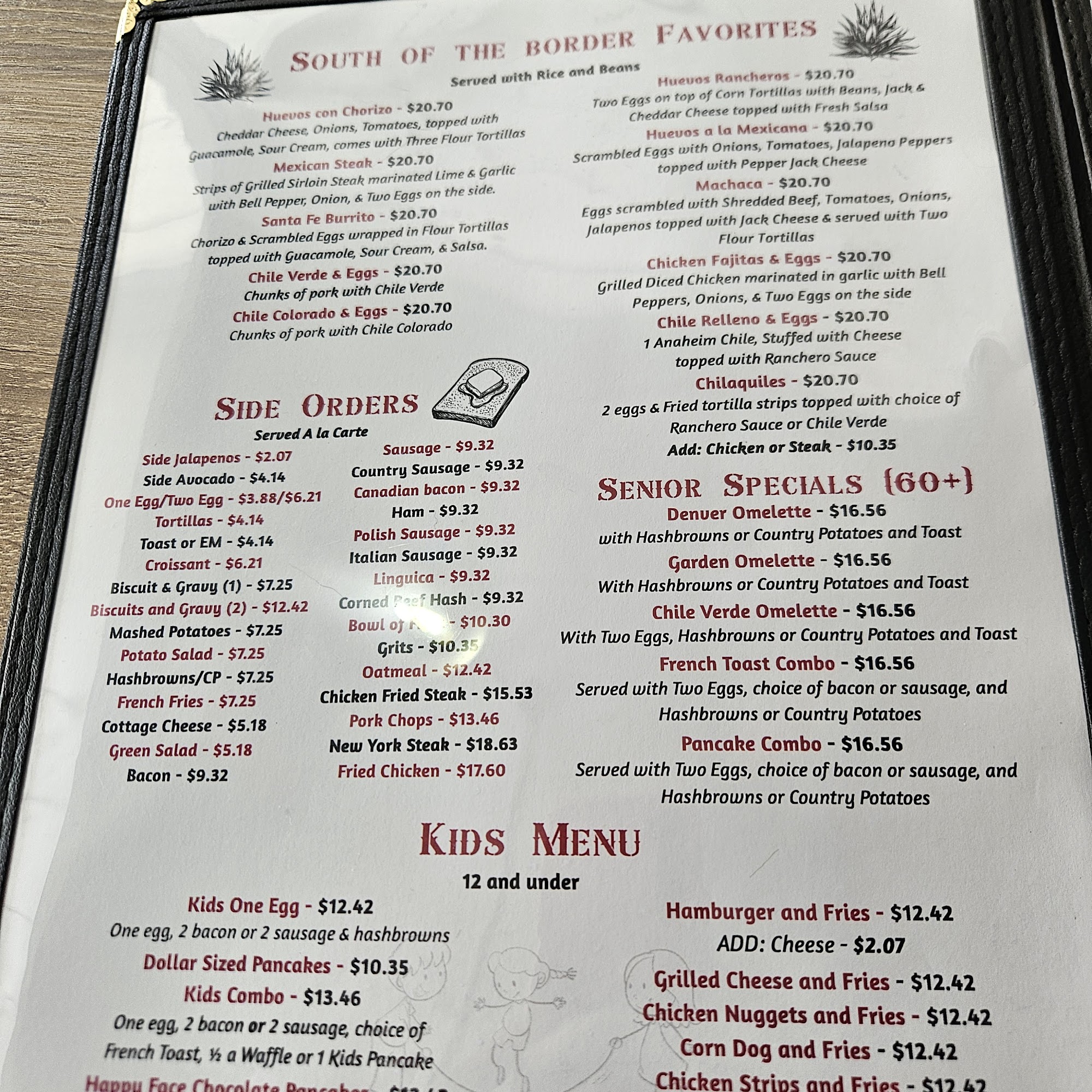 Garcia's Country Kitchen Menu