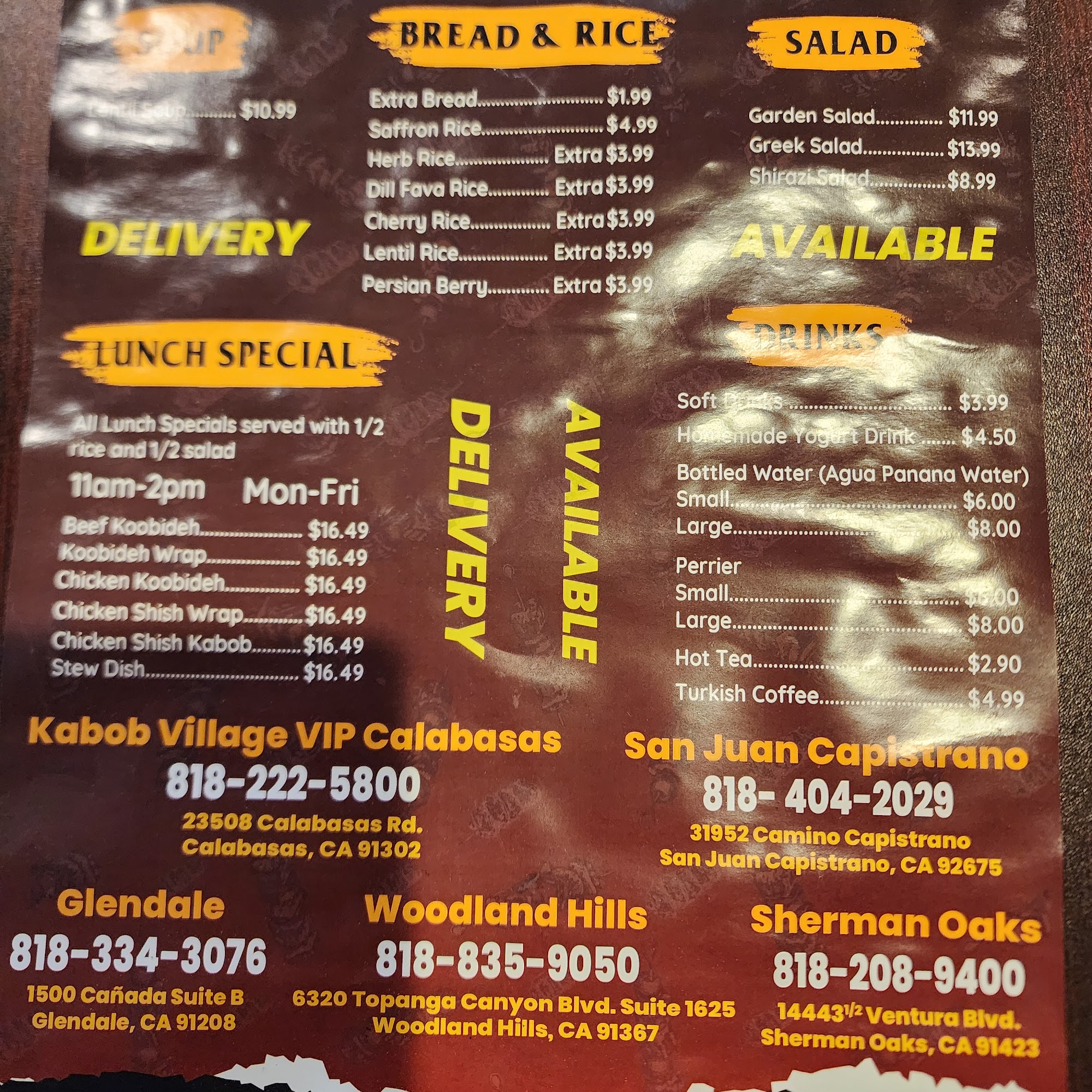 Kabob Village Menu