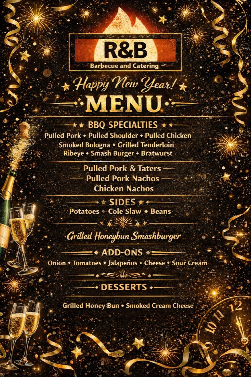R & B Catering Menu