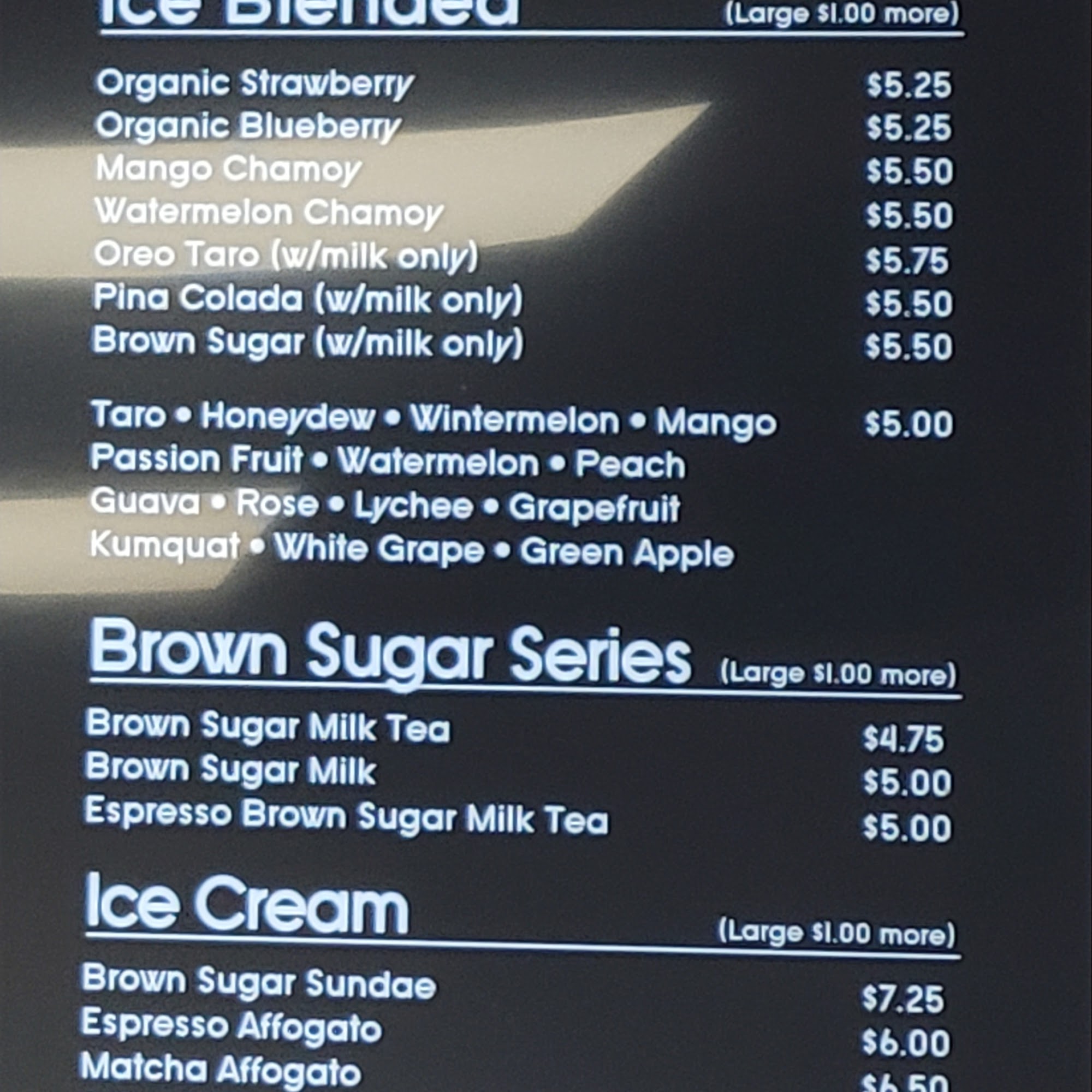 The Boba Co Menu