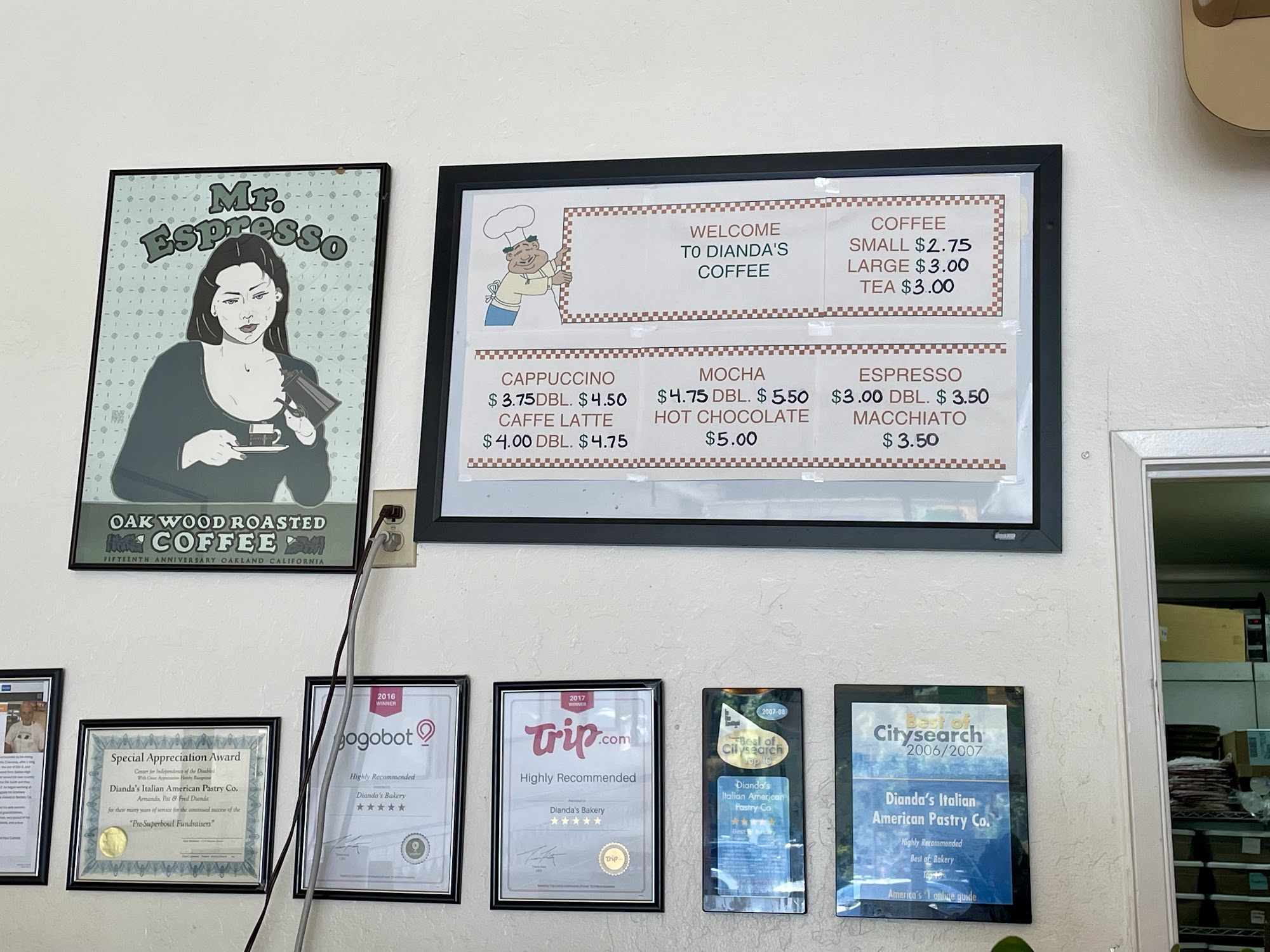 Dianda's Bakery | San Mateo Menu