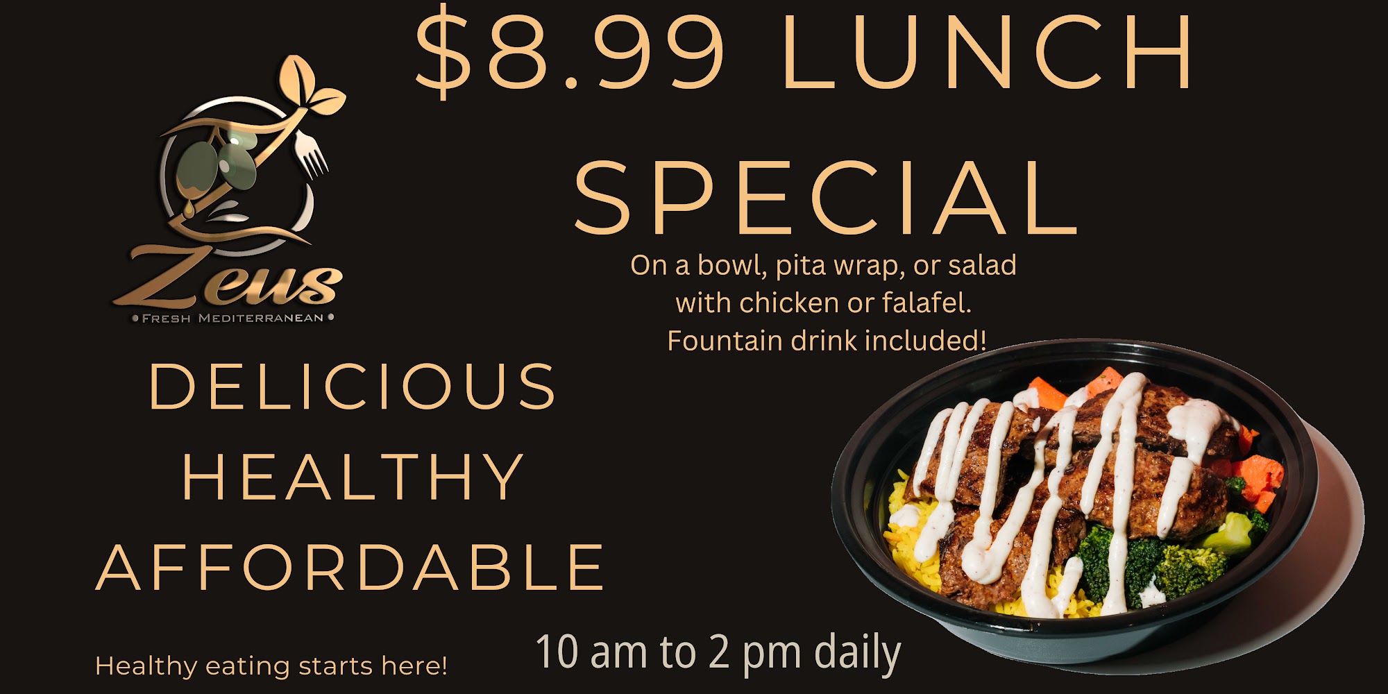 Zeus Fresh Mediterranean Menu