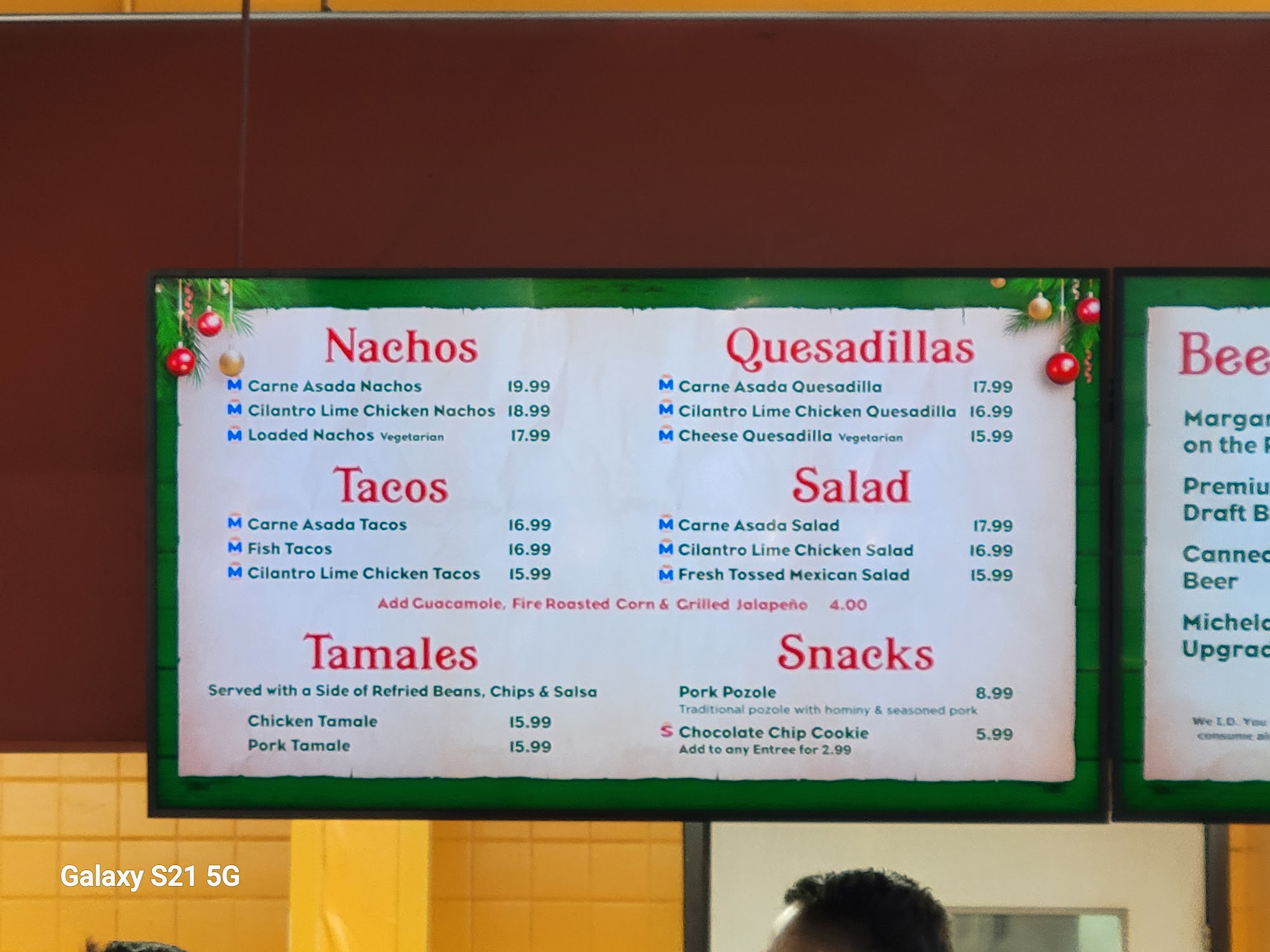 Food Etc. Menu