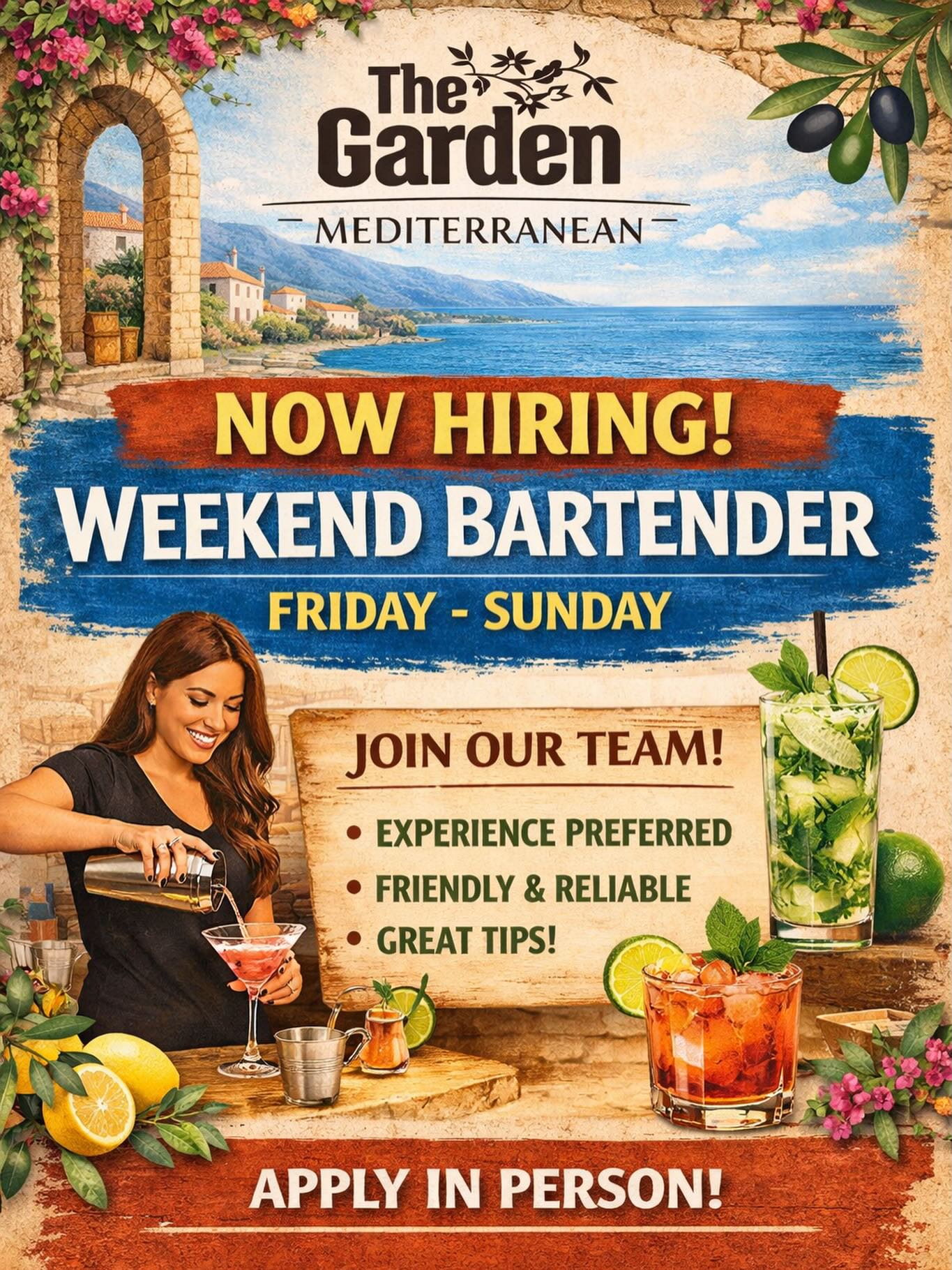 The Garden Mediterranean Restaurant & Cafe Santa Maria