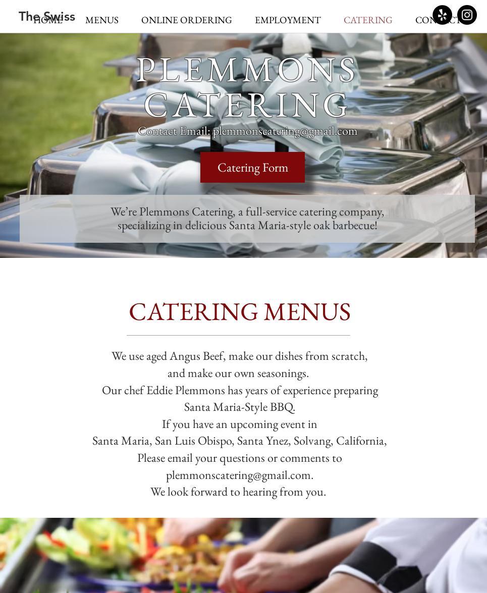 Plemmons Catering Menu