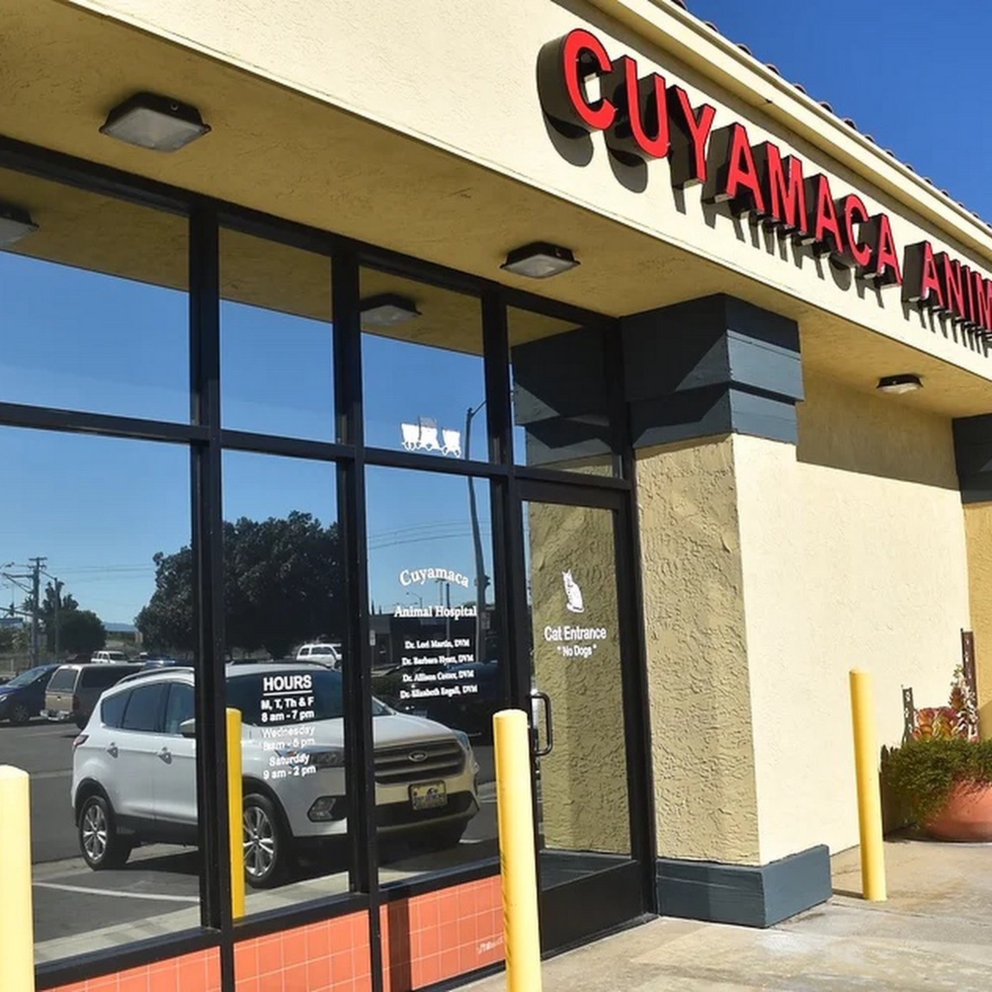 Cuyamaca Animal Hospital Inc: L. Martin DVM, B. Hyatt DVM CVA, A. Kanholm DVM, V. Bui VMD, A. Behrman DVM, M. Saele DVM Santee