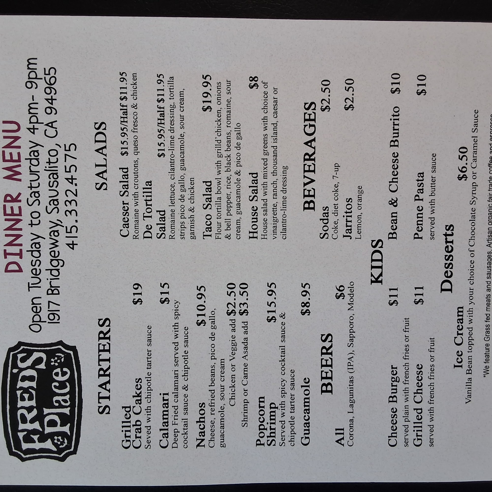 FRED'S Place Sausalito