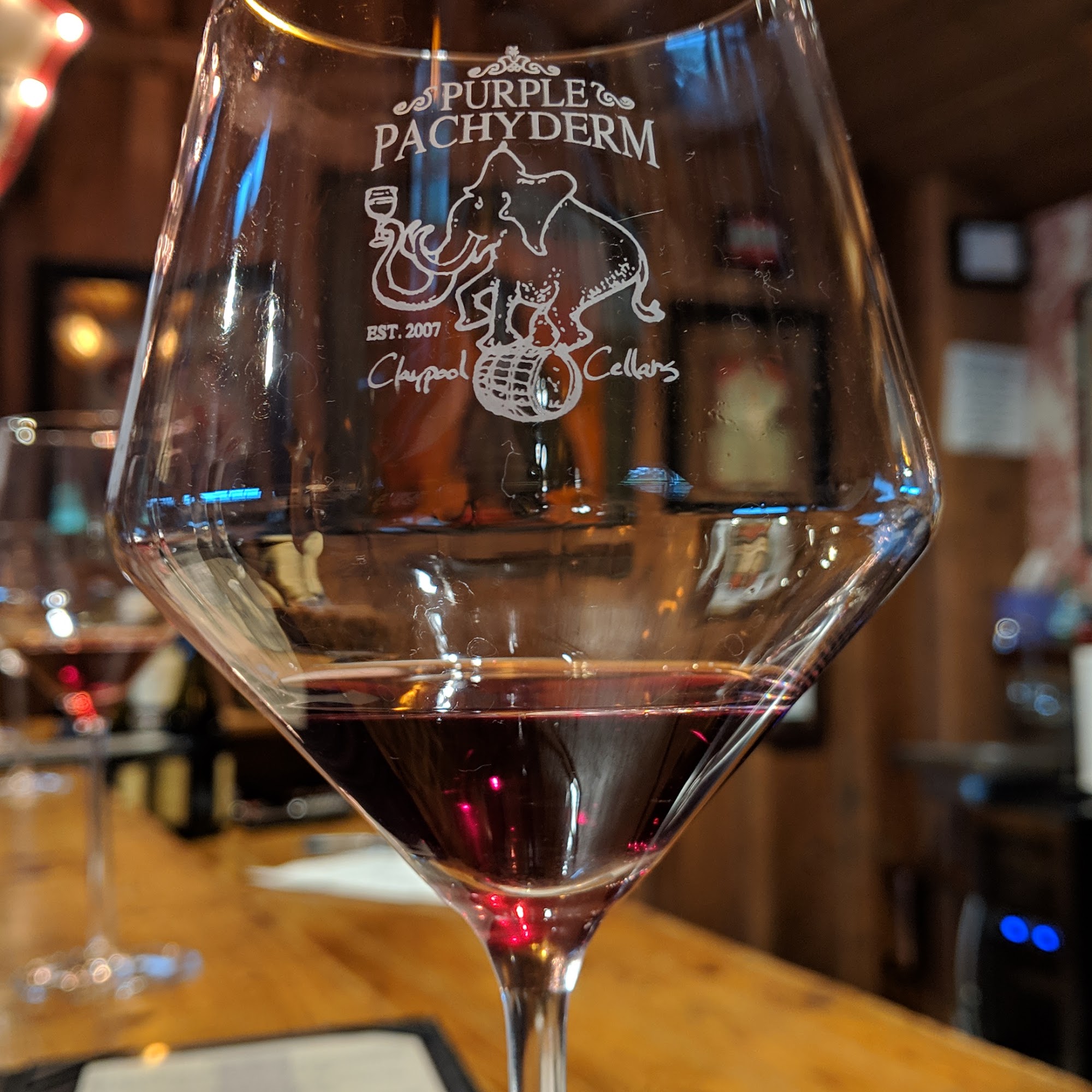 Purple Pachyderm wines at Claypool Cellars Sebastopol