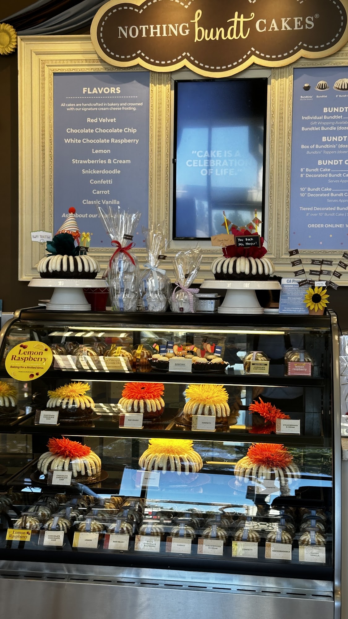 Nothing Bundt Cakes Menu