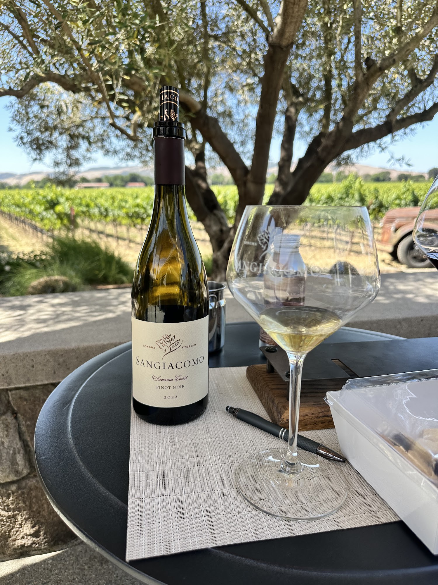 Sangiacomo Vineyards Menu