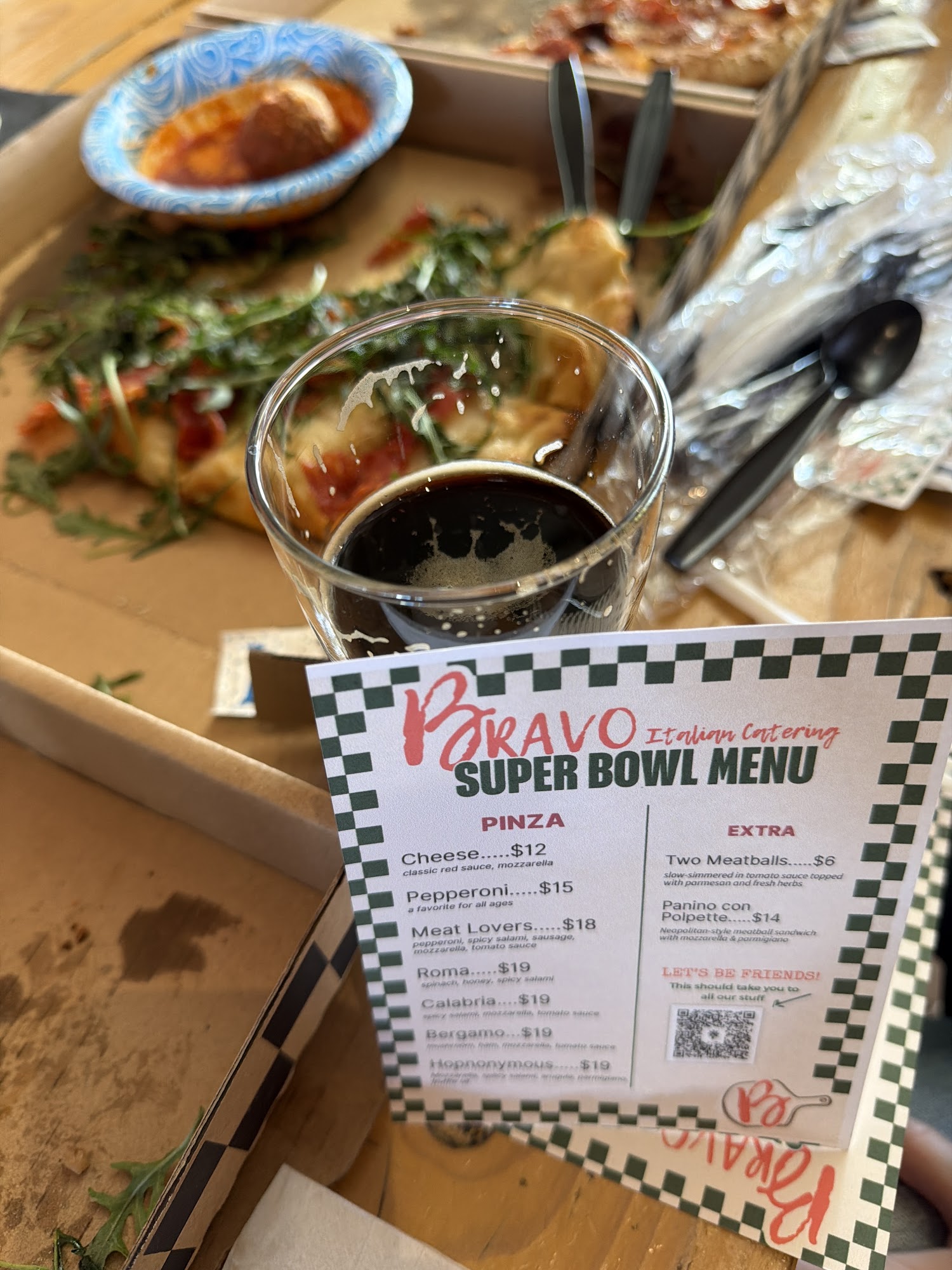 Bravo catering llc Menu