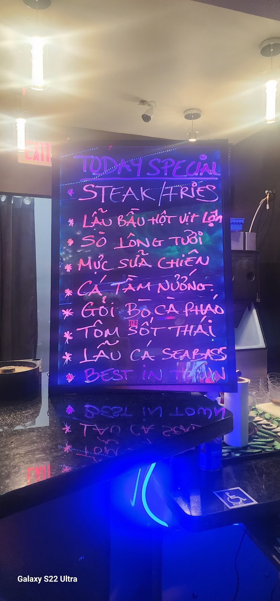 Heaven Ultra Lounge Menu