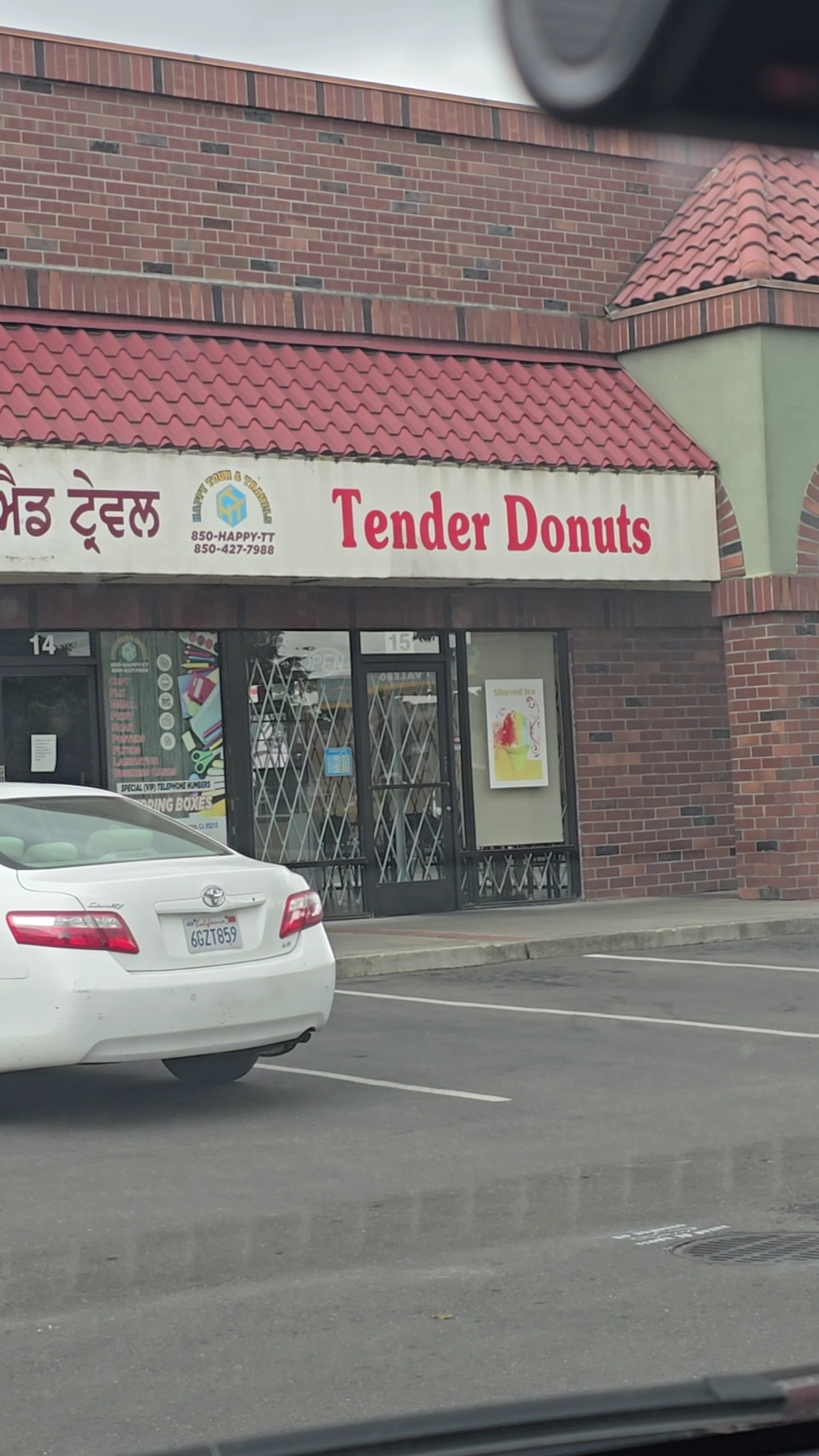 Tender Donut Menu