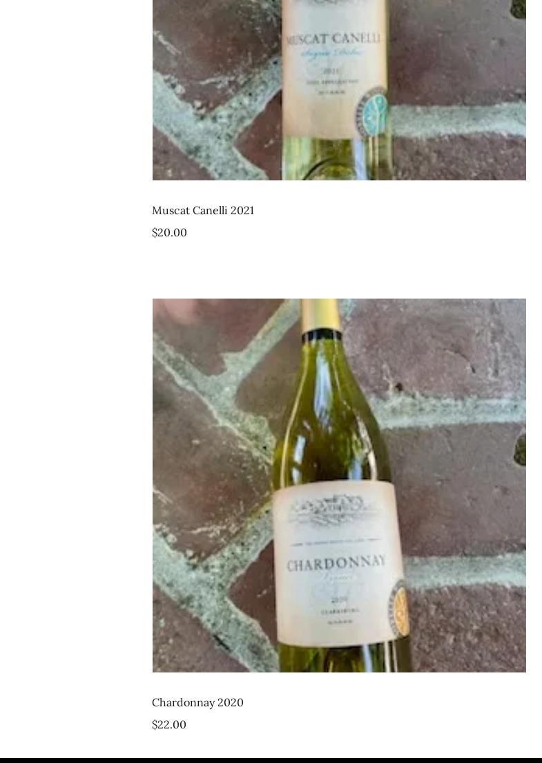 Sorelle Winery Menu