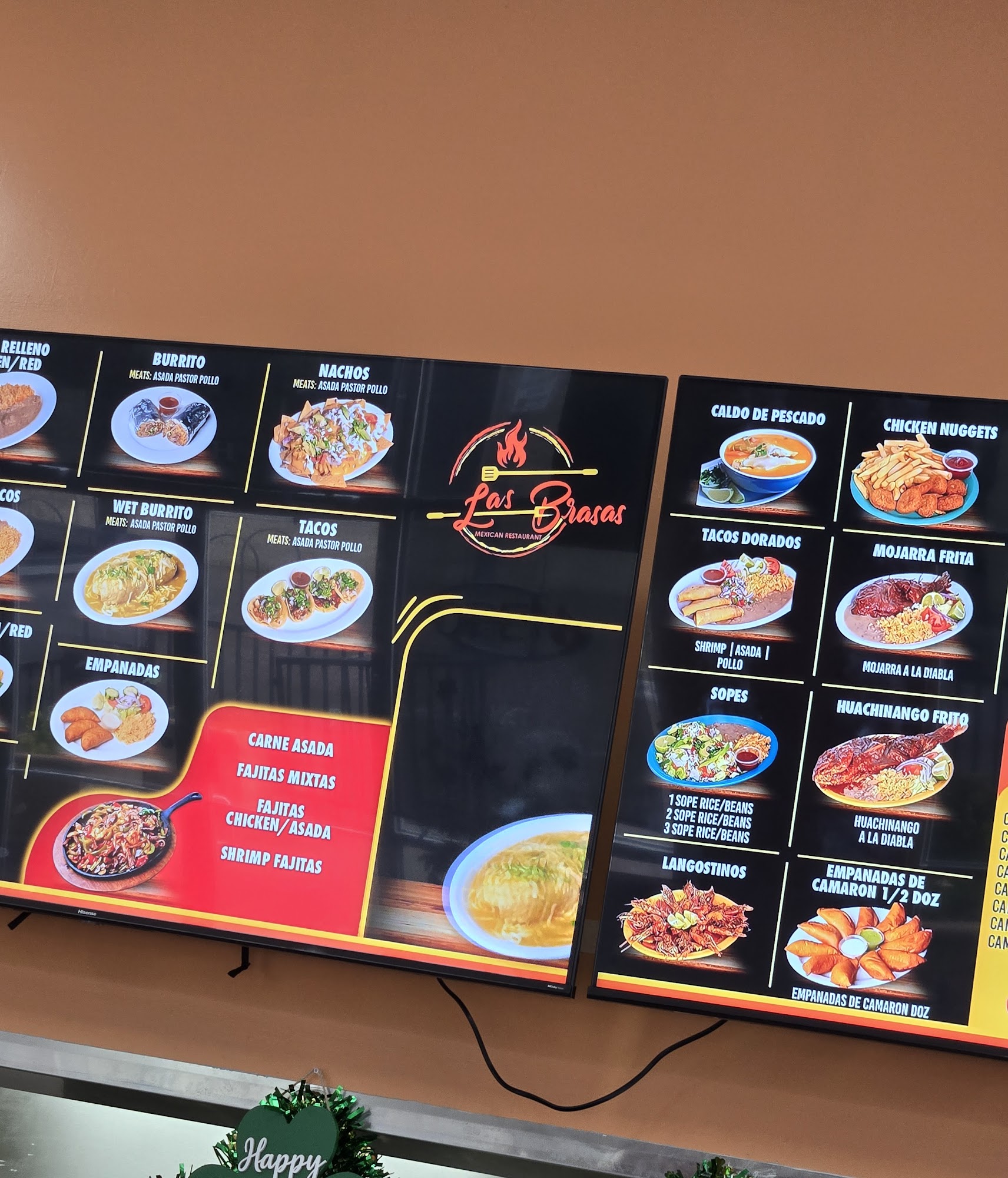 Las Brasas Mexican Restaurant LLC Menu