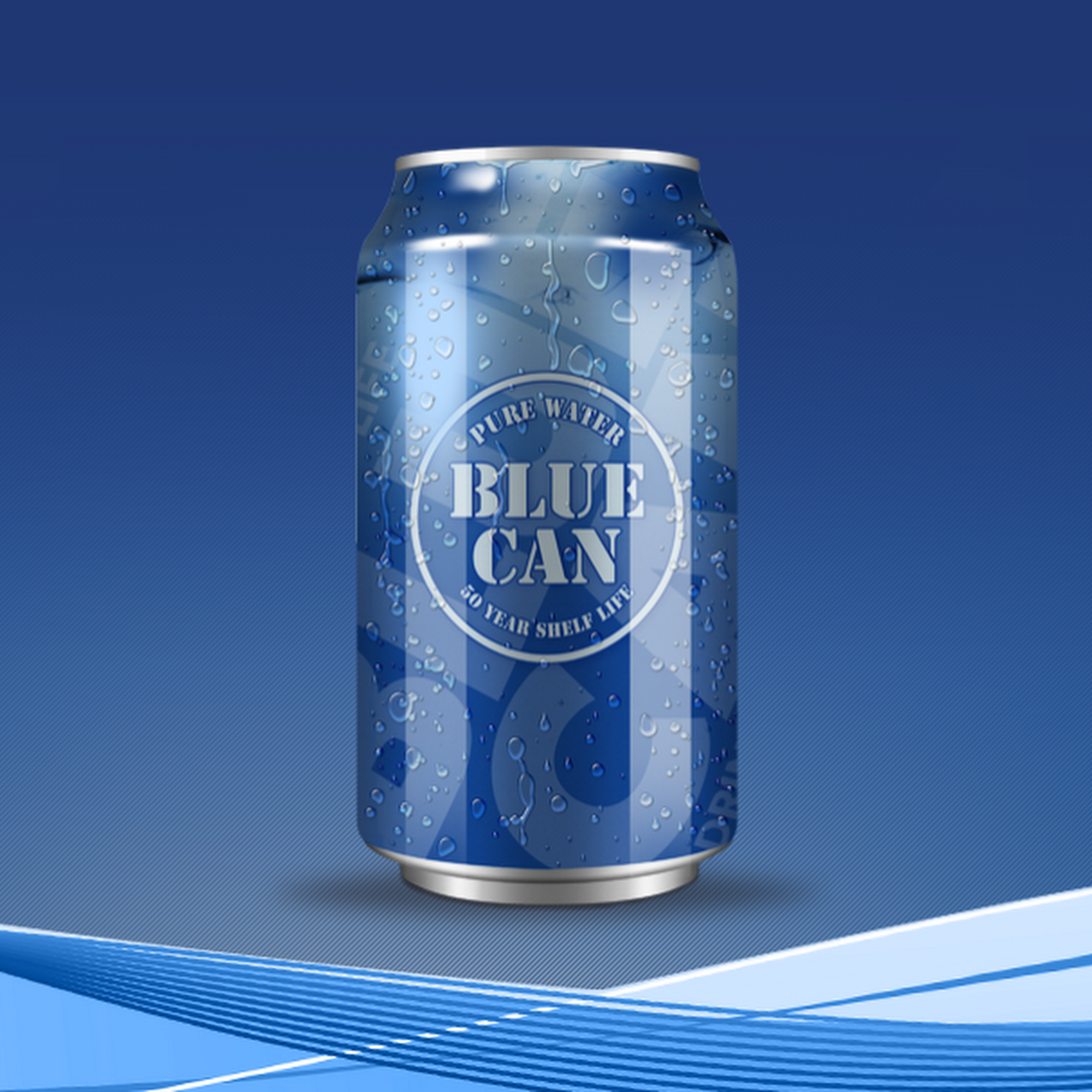 Blue Can Water