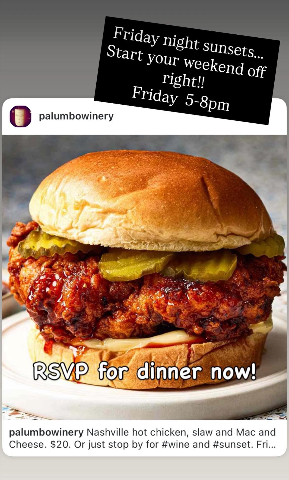 Palumbo Family Vineyard Menu