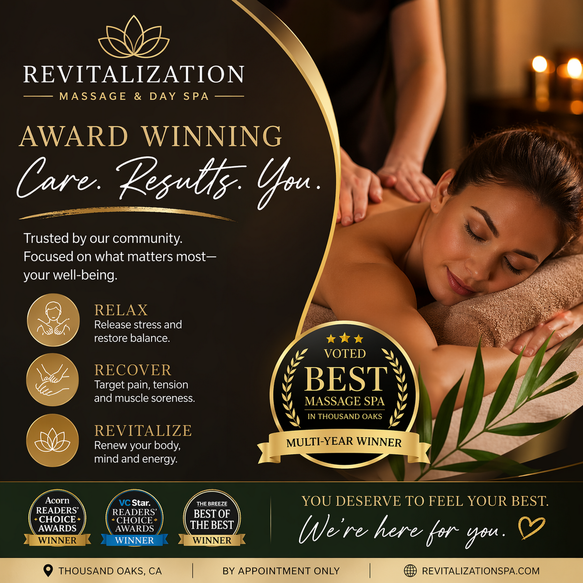 Revitalization Spa & Massage 75 E Thousand Oaks Blvd Suite C, Thousand Oaks California 91360