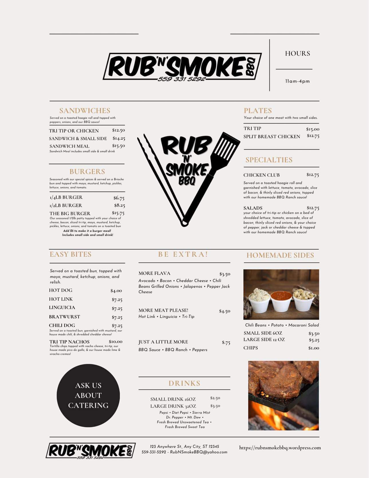 Rub N Smoke BBQ Menu