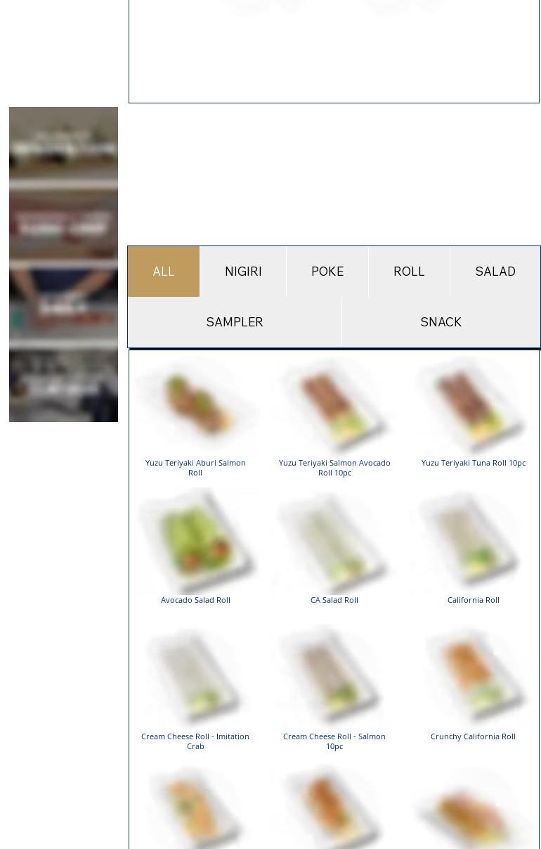 ZENSHI Handcrafted Sushi Menu