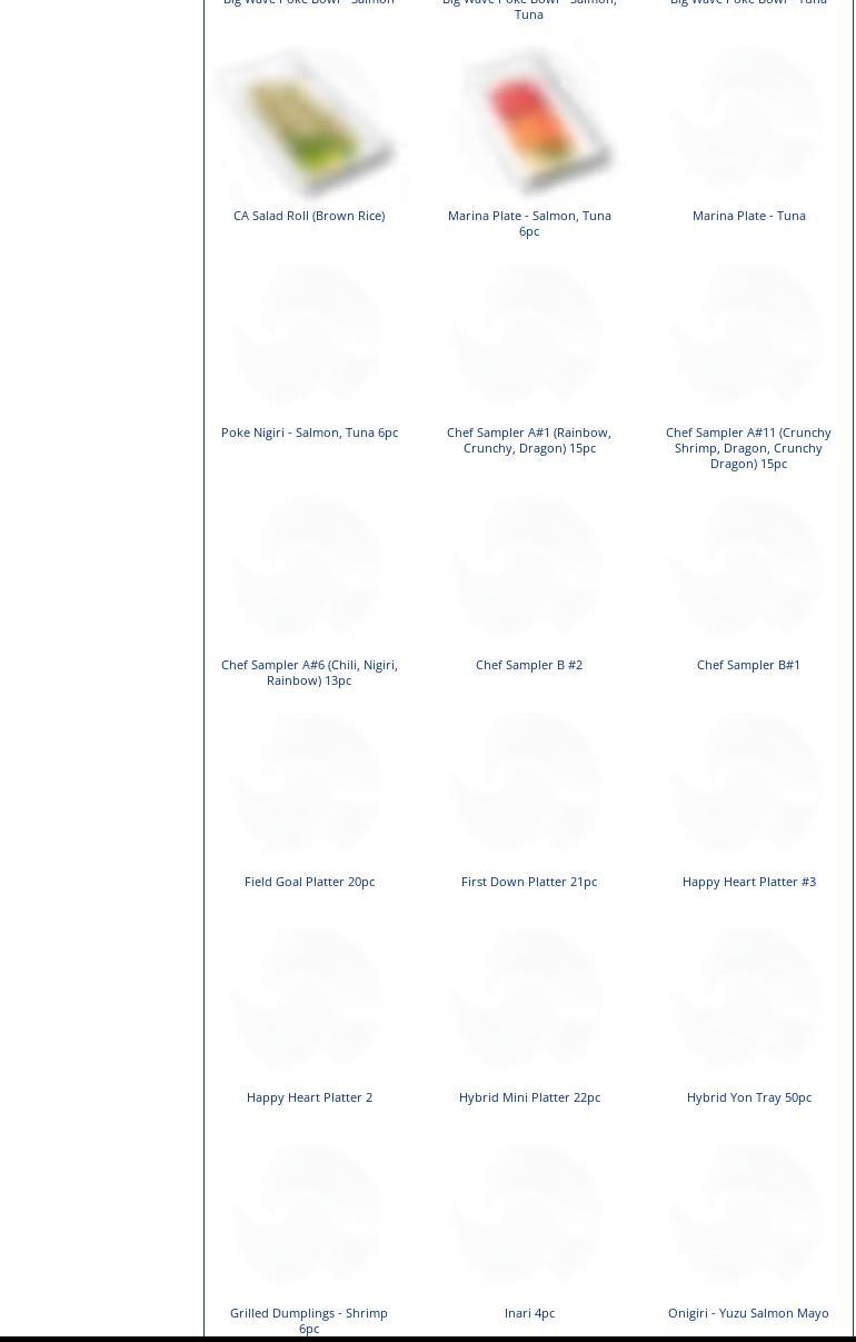 ZENSHI Handcrafted Sushi Menu