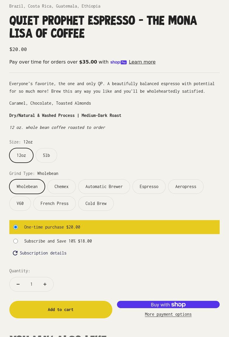 Unincorporated Coffee Roasters #5 Menu