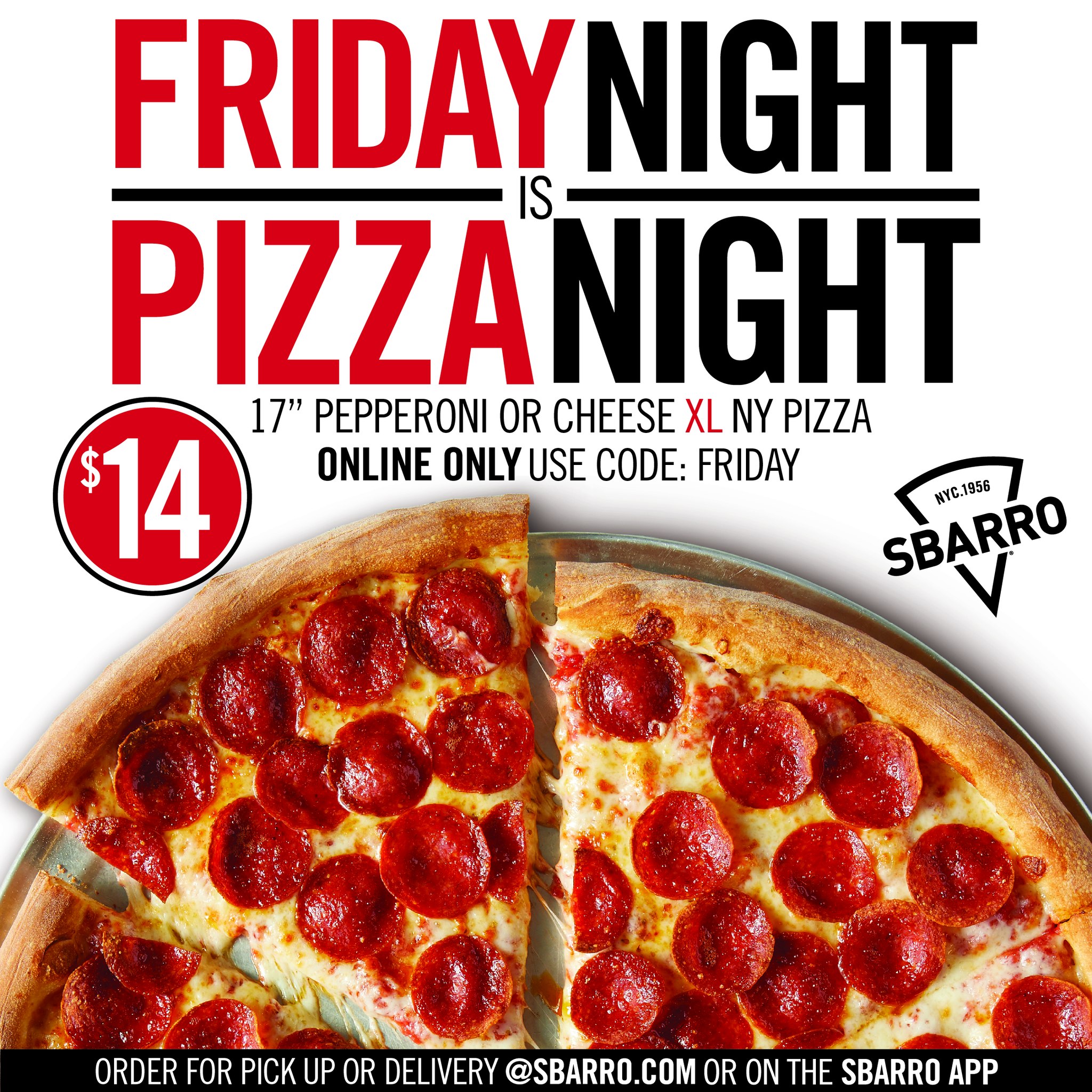 Sbarro Valencia Menu