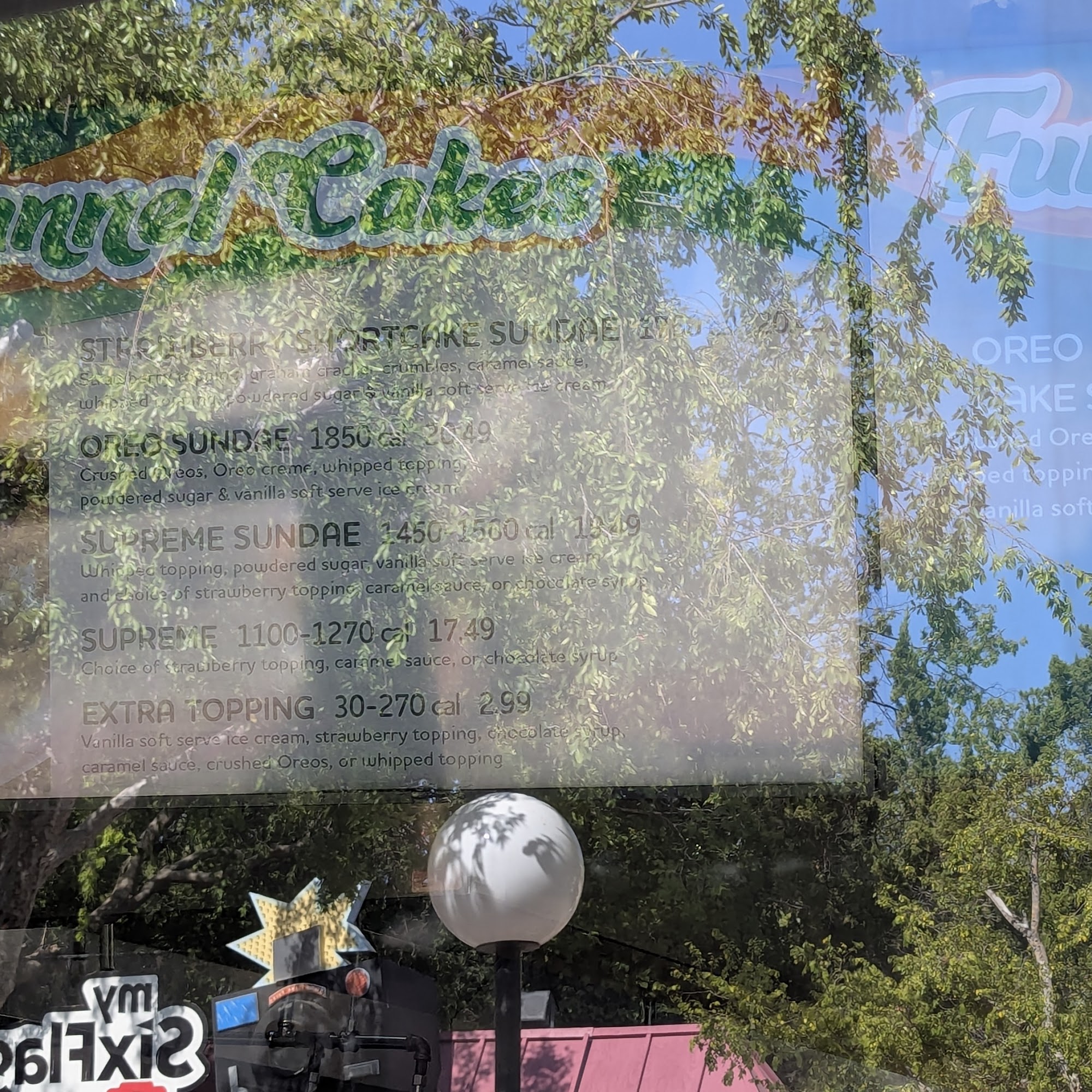 Funnel Cake Factory Menu