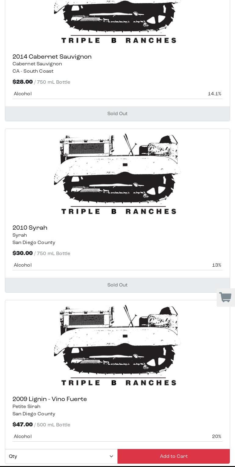 Triple B Ranches Menu