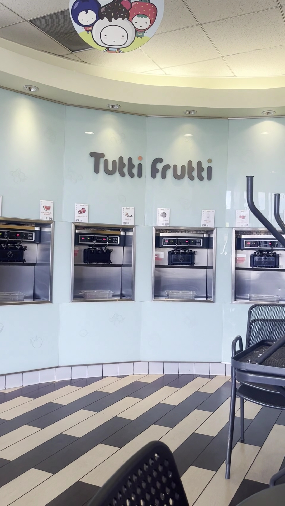 Tutti Frutti Frozen Yogurt Menu