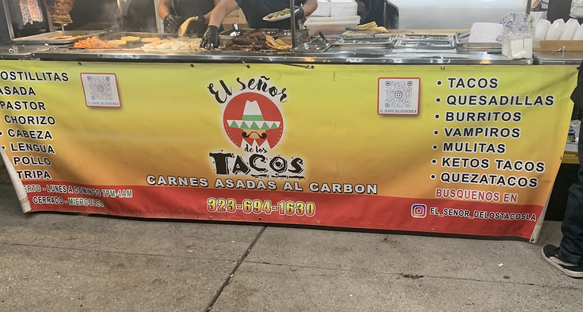 El Señor de los tacos Menu