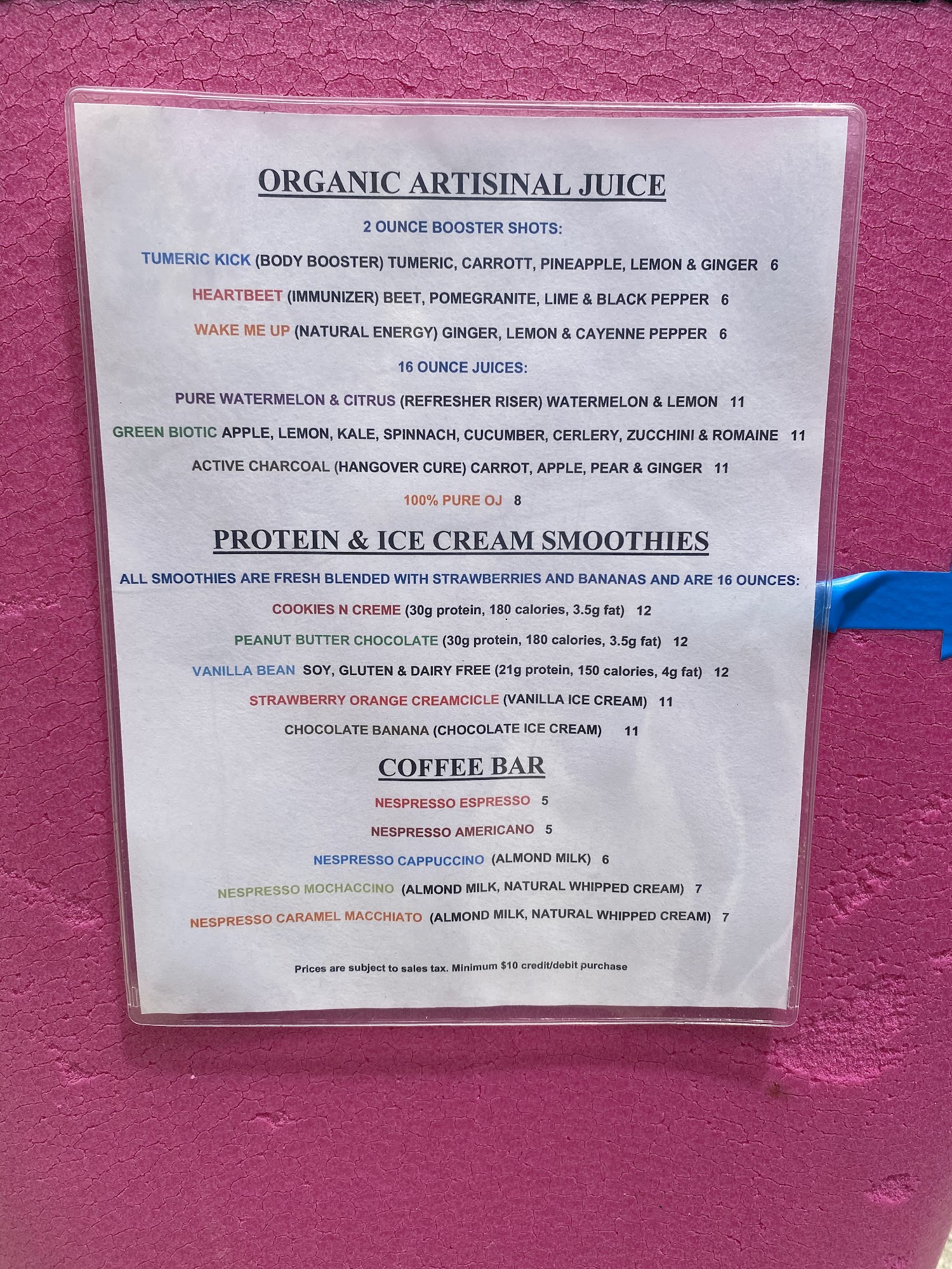 Surf N Turf Tacos Venice Beach Menu