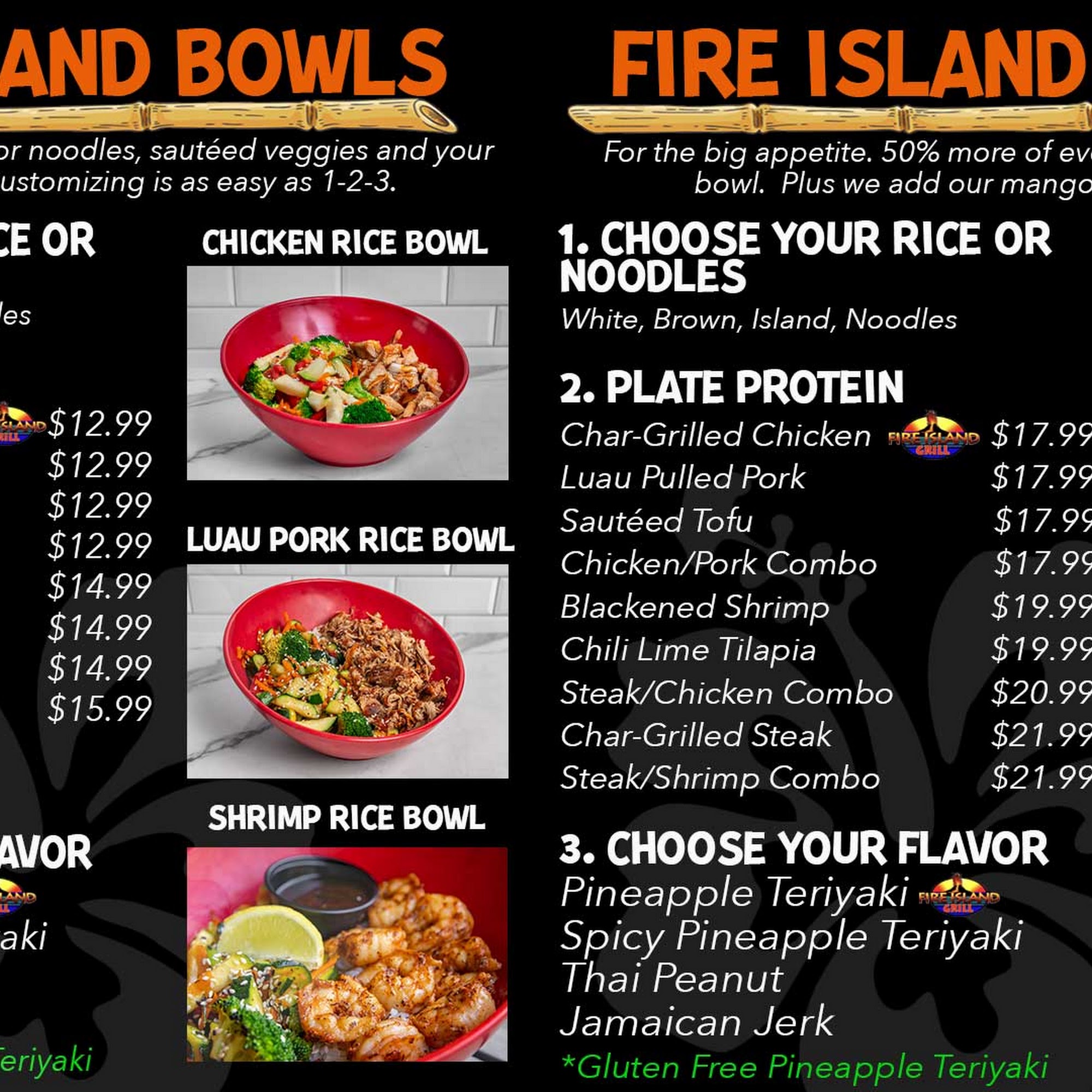 Fire Island Grill Menu