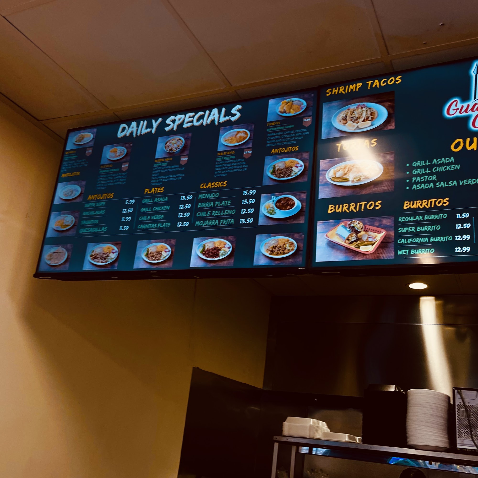 Guadalajara Grill Taco Shop Menu