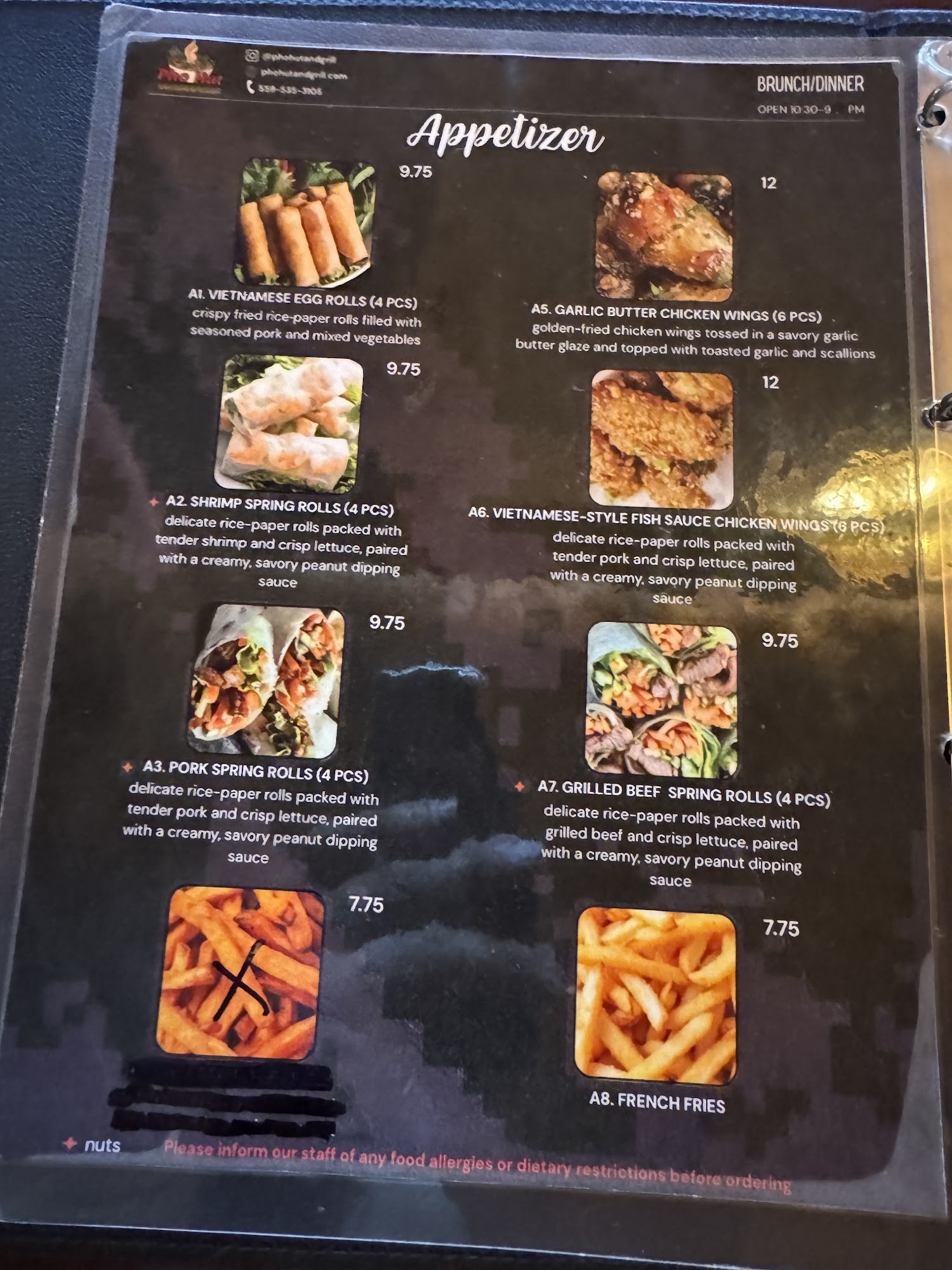 Pho Hut Vietnamese Fusion Menu