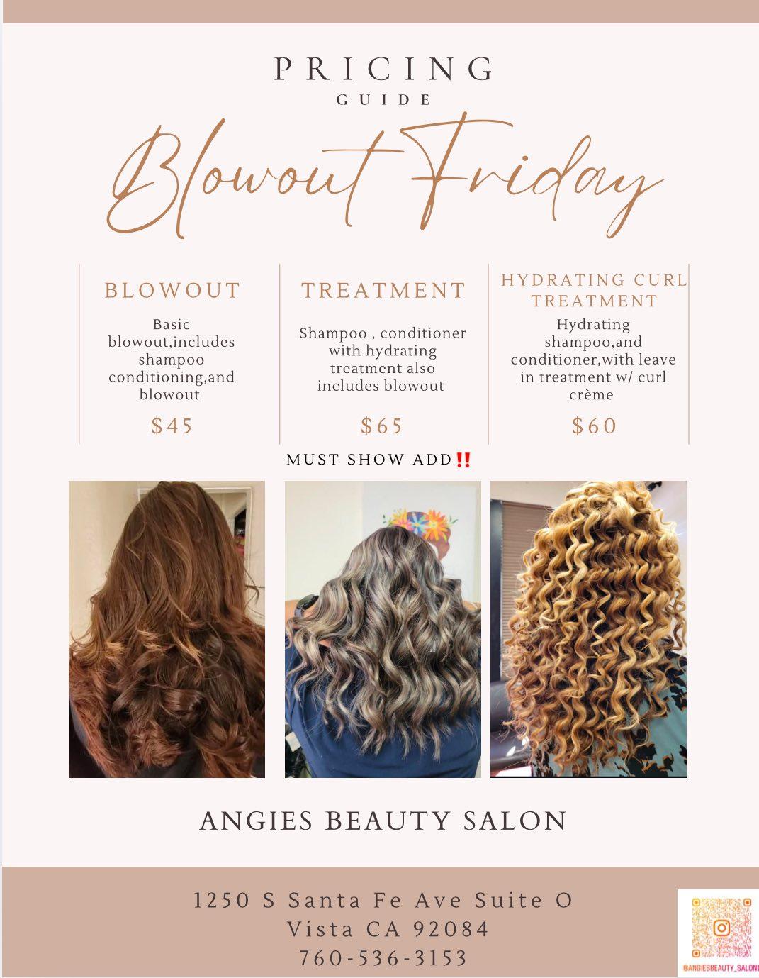 Angie's Beauty Salon 1250 S Santa Fe Ave Suite O, Vista California 92084