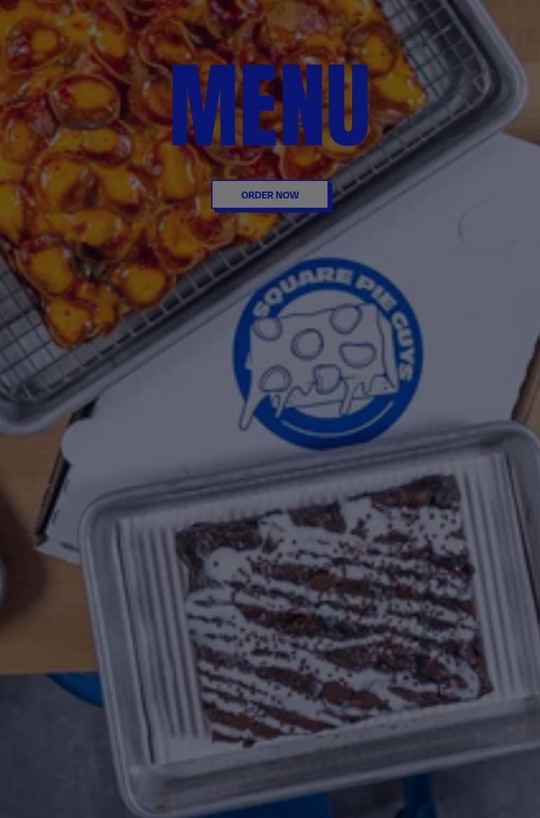 Square Pie Guys Menu