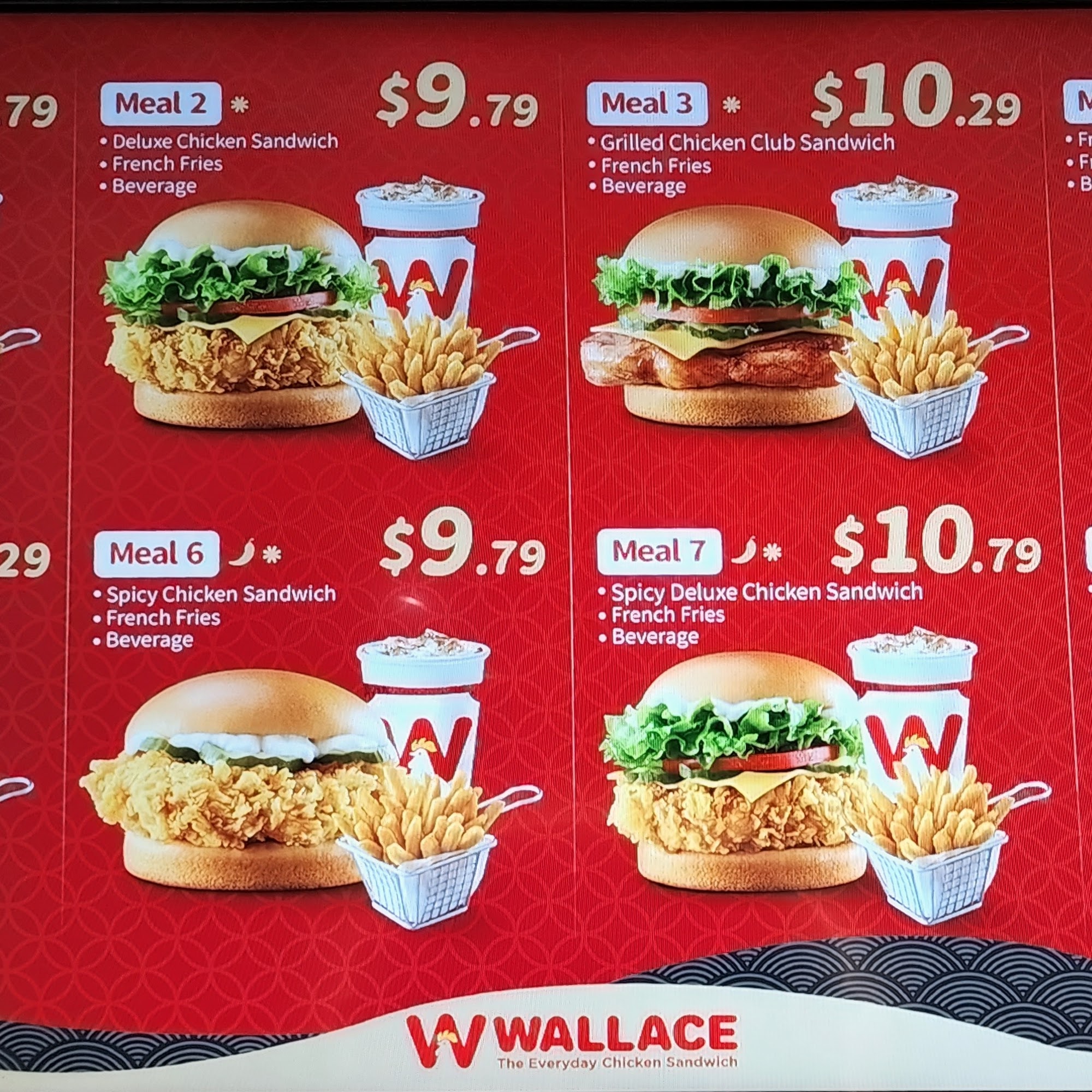 Wallace Chicken Menu