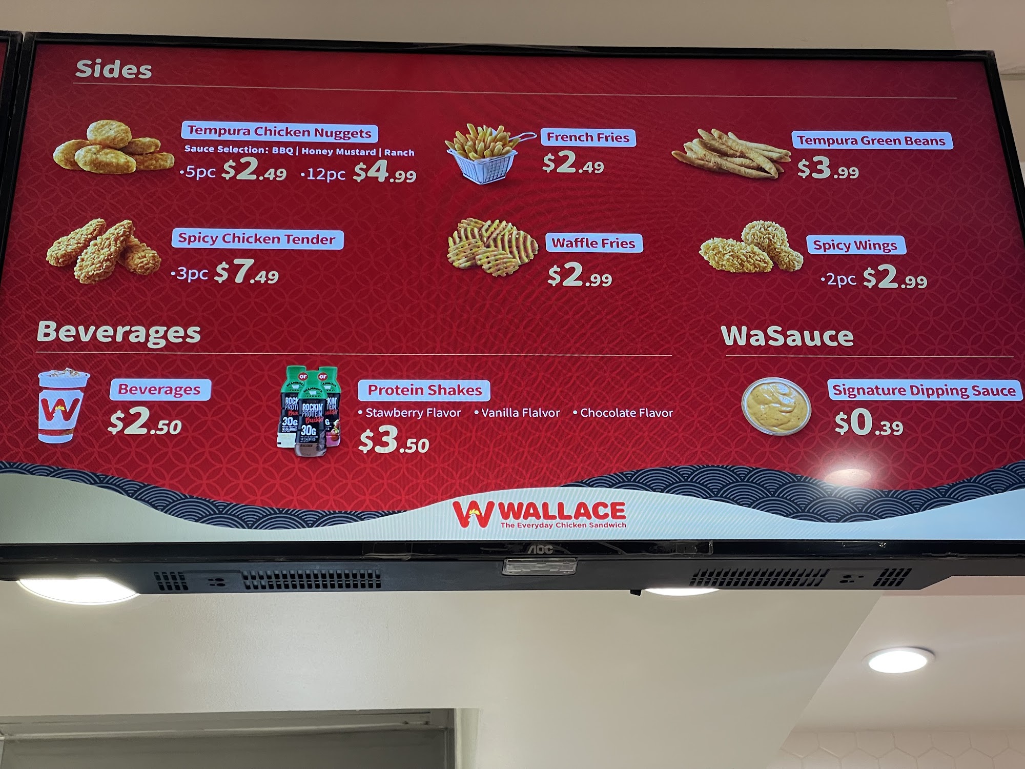 Wallace Chicken Menu