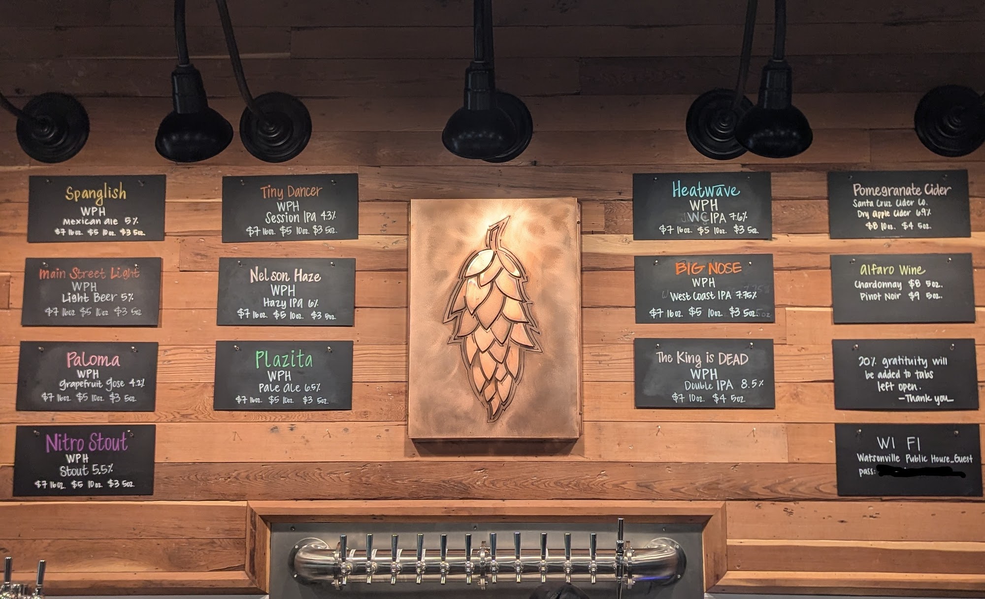 Watsonville Public House Menu